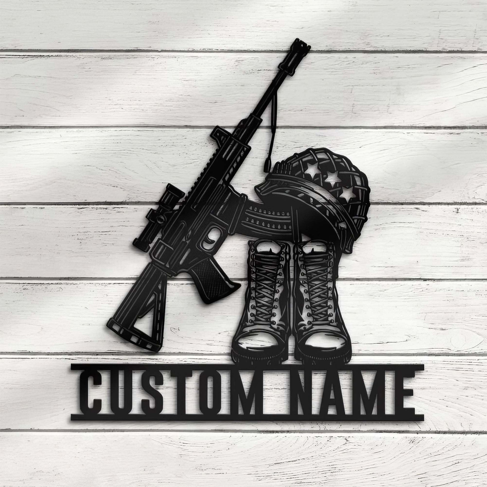 Premium Custom US Veteran Metal Signs VPVC901037, Gifts For US Veteran, Anchor Navy Metal Signs, Patriotic Decor Gifts