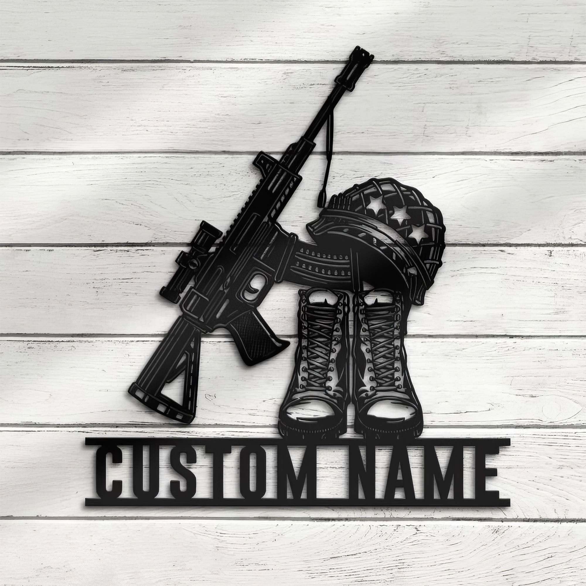 Premium Custom US Veteran Metal Signs VPVC901037, Gifts For US Veteran, Anchor Navy Metal Signs, Patriotic Decor Gifts