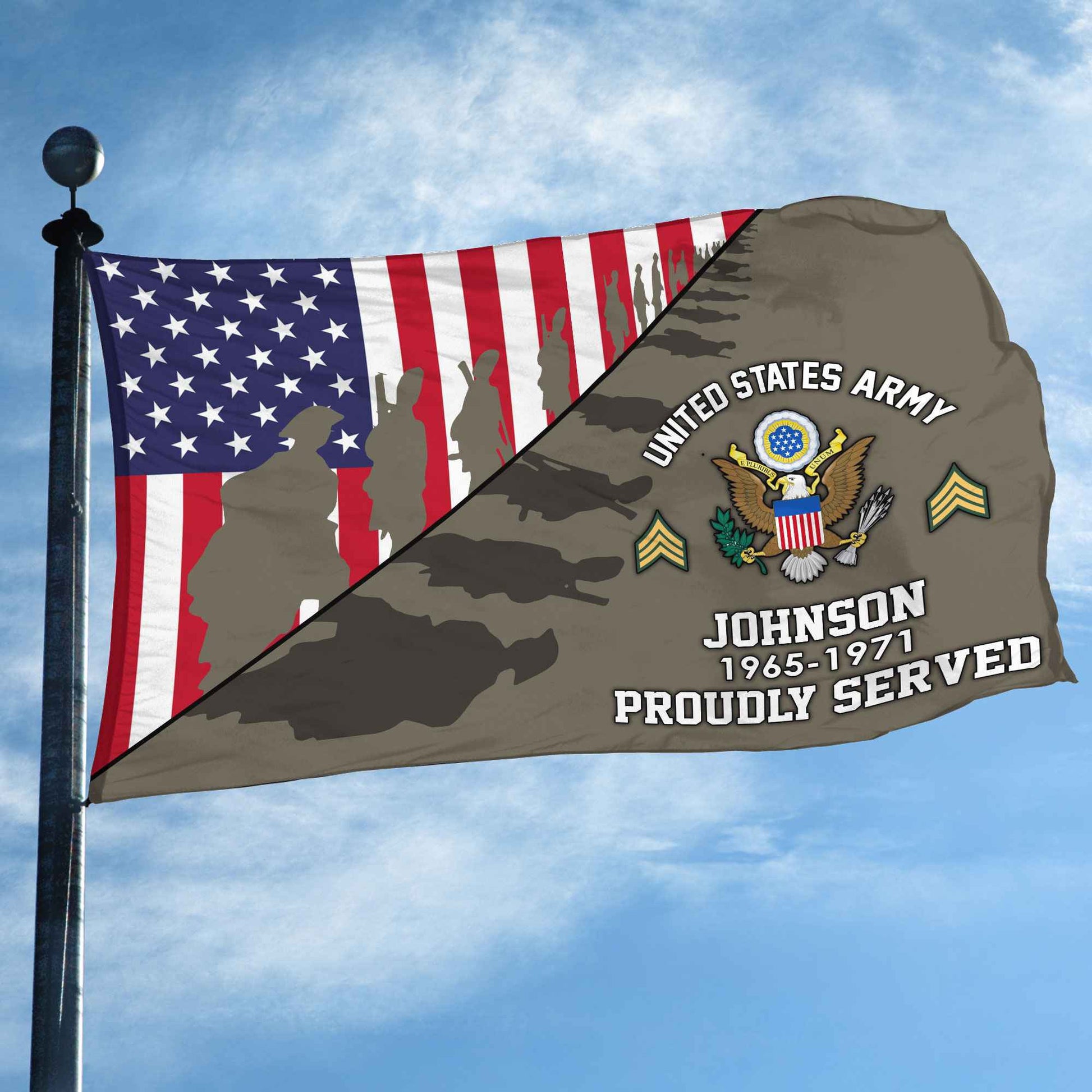 Premium Custom US Army Grommet Flag VPVC109510, Gifts For Army Veteran, Gifts For Dad, For Husband, Best Gifts On Father's Day, Armed Forces Day, Independence Day, Veterans Day.