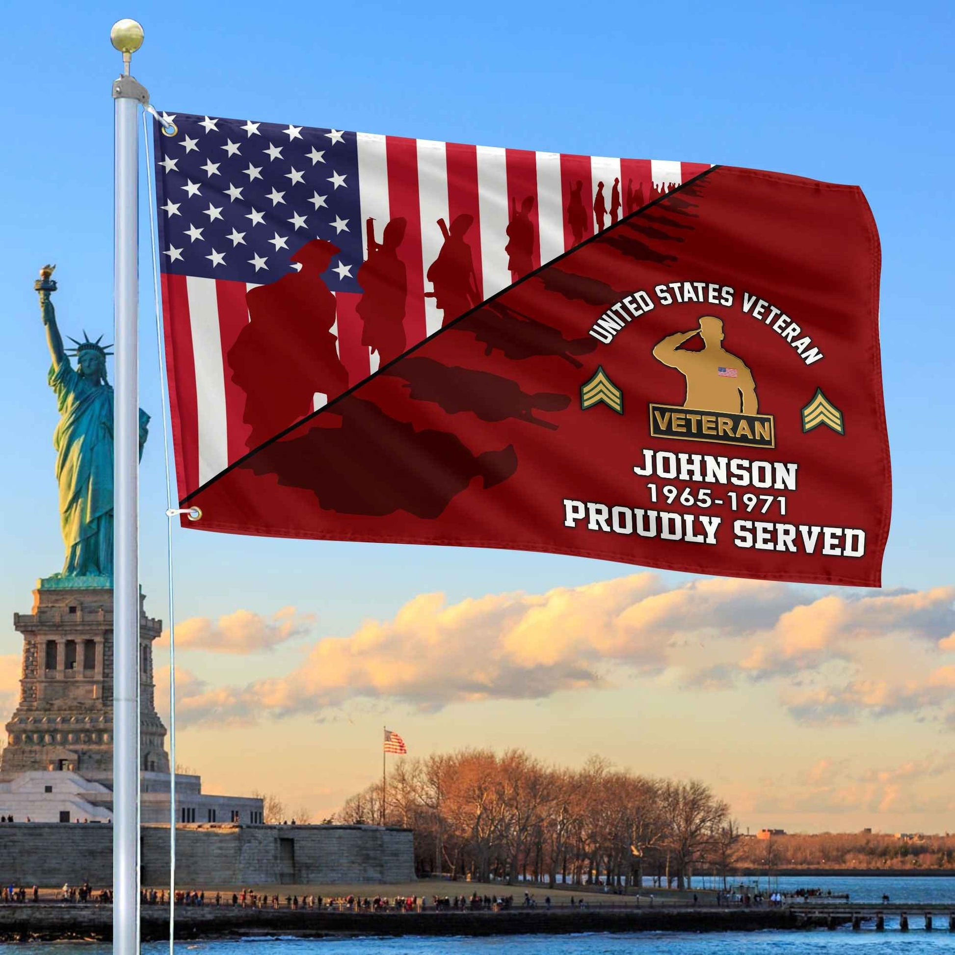 Premium Custom US Veteran Grommet Flag VPVC109507, Gifts For US Veteran, Gifts For Dad, For Husband, Best Gifts On Father's Day, Armed Forces Day, Independence Day, Veterans Day.
