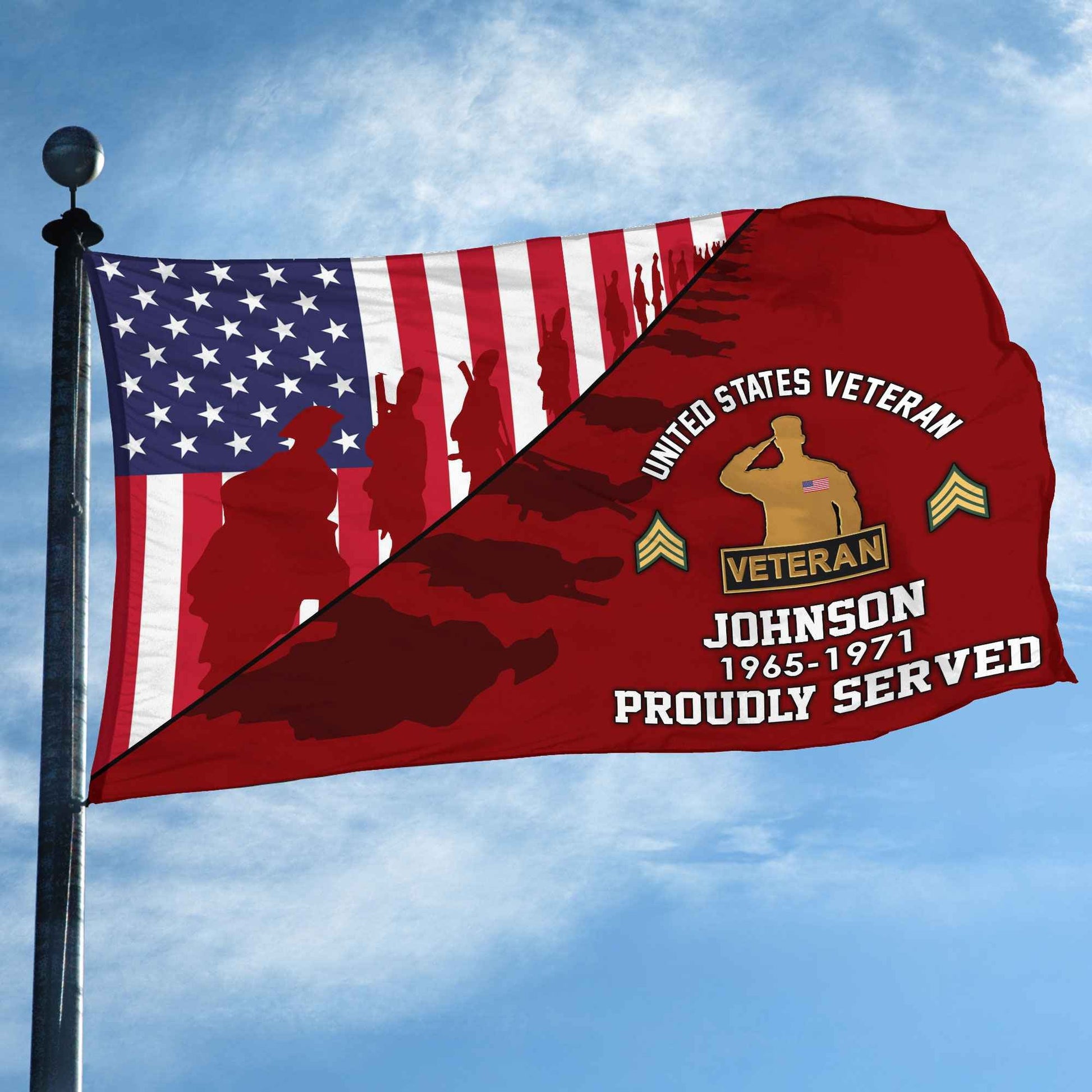 Premium Custom US Veteran Grommet Flag VPVC109507, Gifts For US Veteran, Gifts For Dad, For Husband, Best Gifts On Father's Day, Armed Forces Day, Independence Day, Veterans Day.
