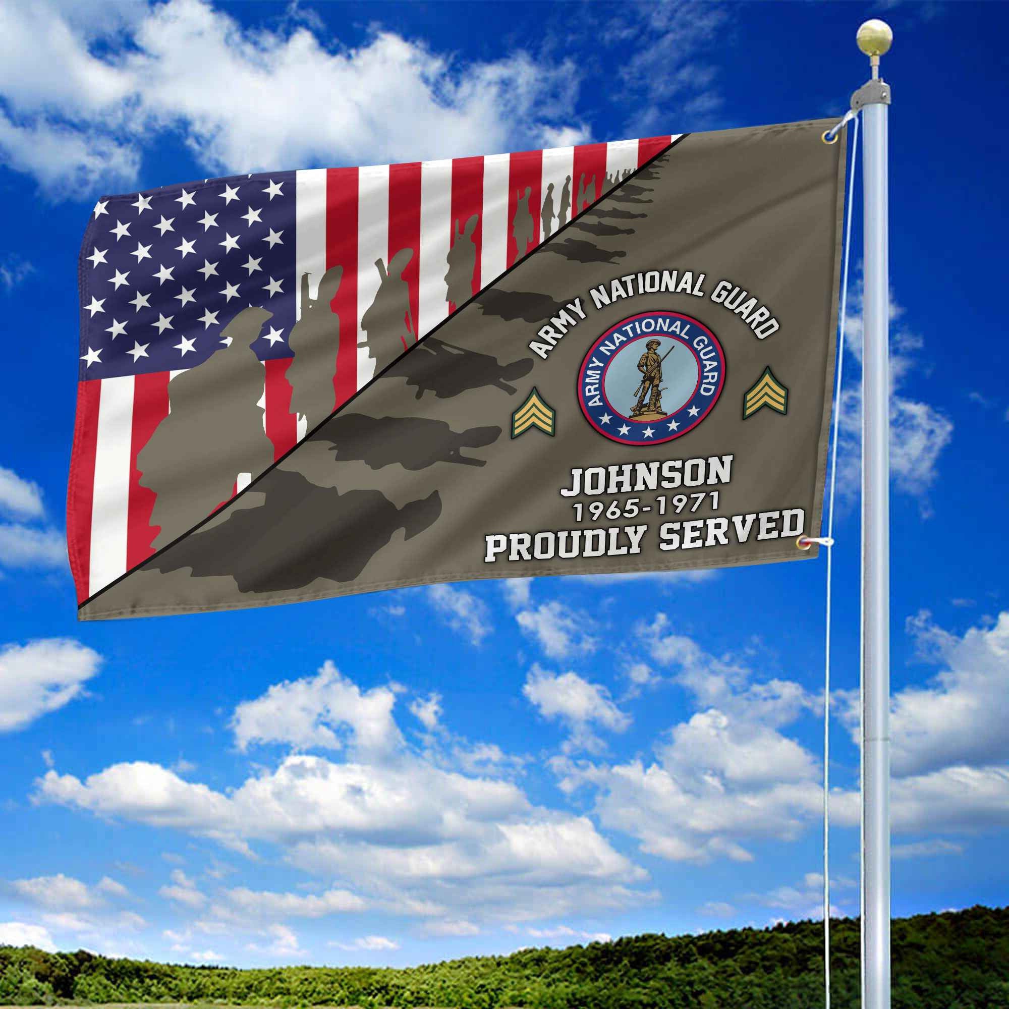 Premium Custom US Army National Guard Grommet Flag VPVC109508, Gifts For Army National Guard Veteran, Gifts For Dad, For Husband, Best Gifts On Father's Day, Armed Forces Day, Independence Day, Veterans Day.