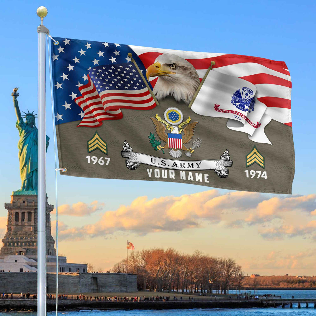 Premium Custom US Army Grommet Flag VPVC105310, Gifts For Army Veteran, Best Gifts On Father's Day, Armed Forces Day, Independence Day, Veterans Day.