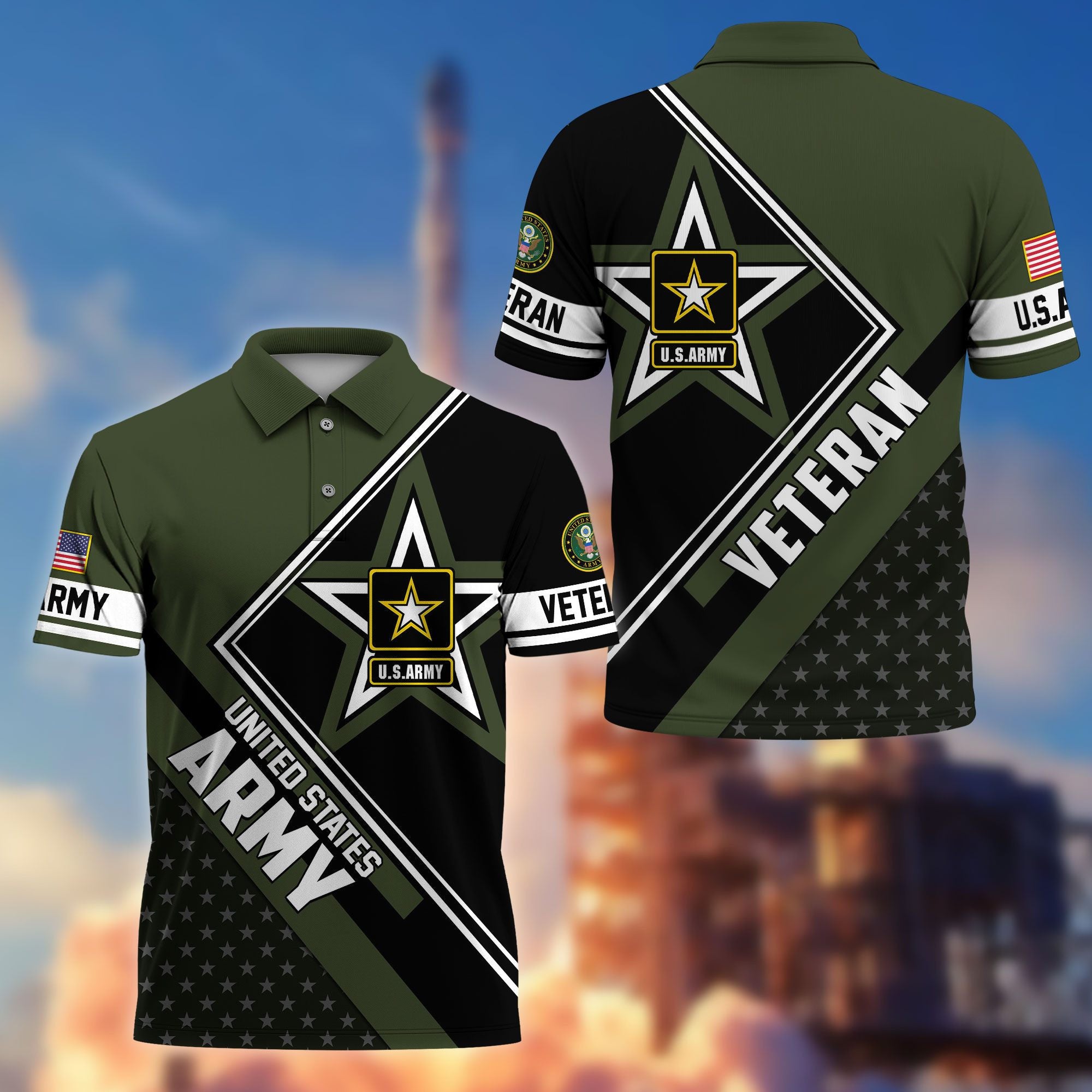 Premium US Veterans Polo Shirt BPHN120311, Gifts For US Veterans, Gifts For Dad, For Husband, Best Gifts On Father's Day, Armed Forces Day, Independence Day, Veterans Day.