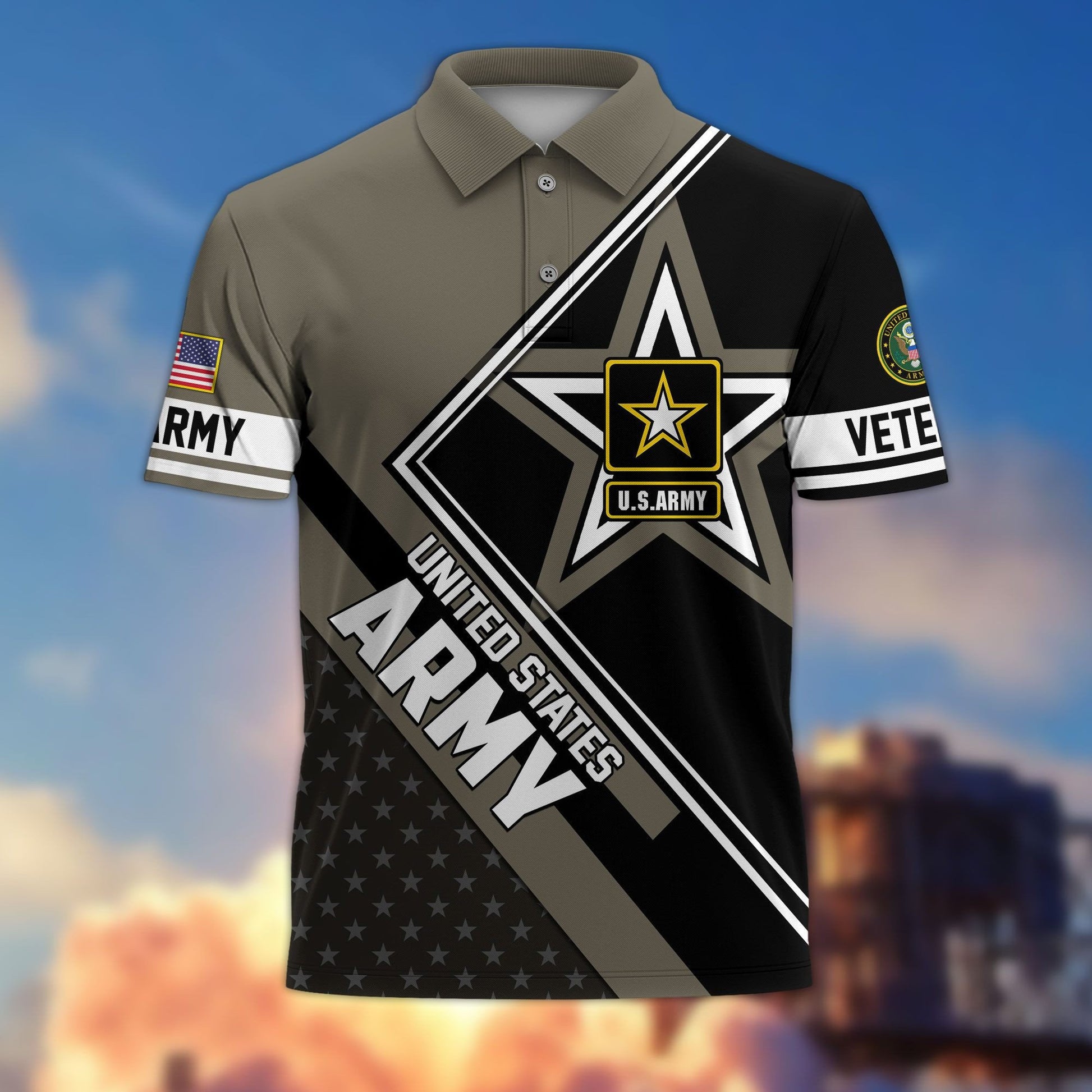 Premium US Veterans Polo Shirt BPHN120311, Gifts For US Veterans, Gifts For Dad, For Husband, Best Gifts On Father's Day, Armed Forces Day, Independence Day, Veterans Day.