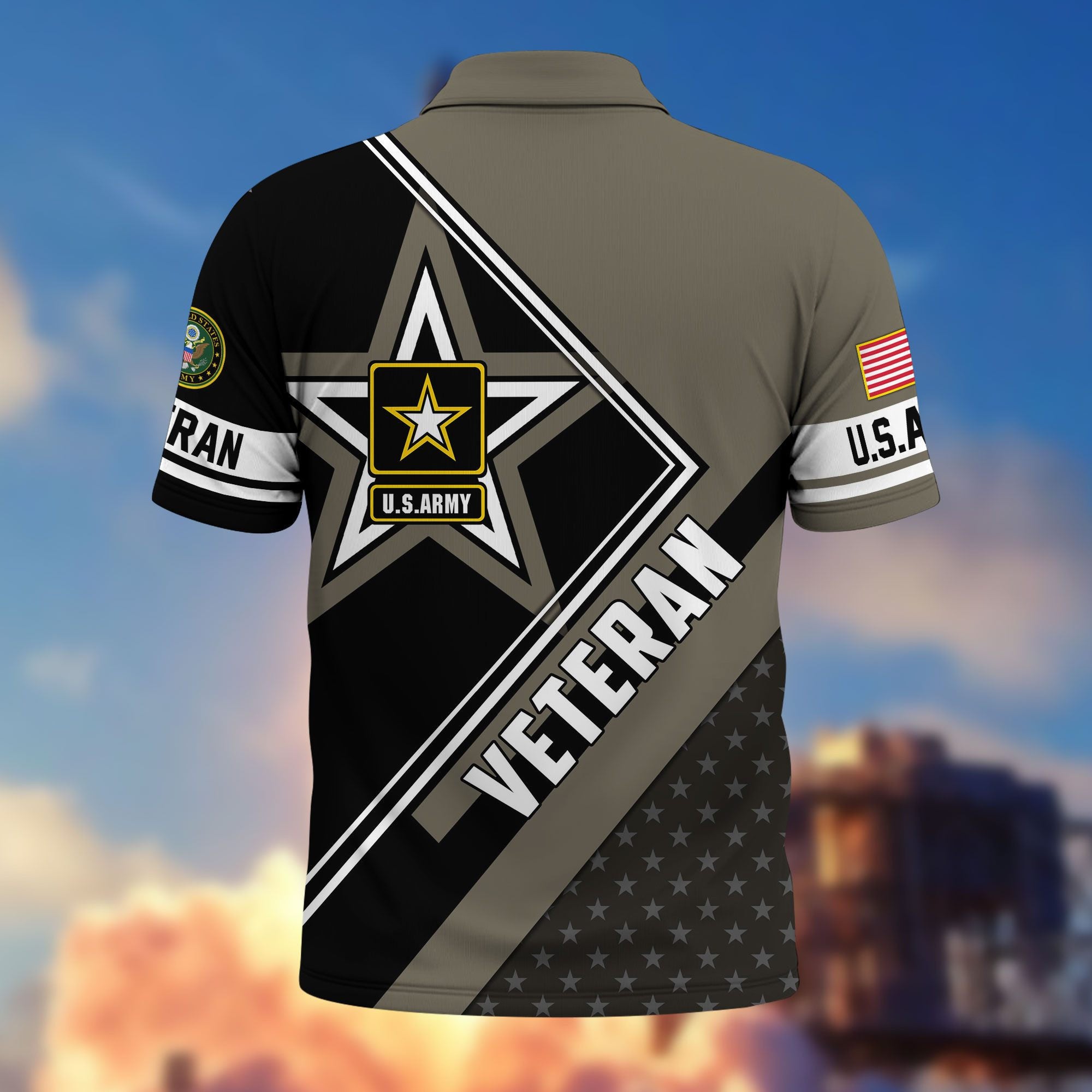Premium US Veterans Polo Shirt BPHN120311, Gifts For US Veterans, Gifts For Dad, For Husband, Best Gifts On Father's Day, Armed Forces Day, Independence Day, Veterans Day.