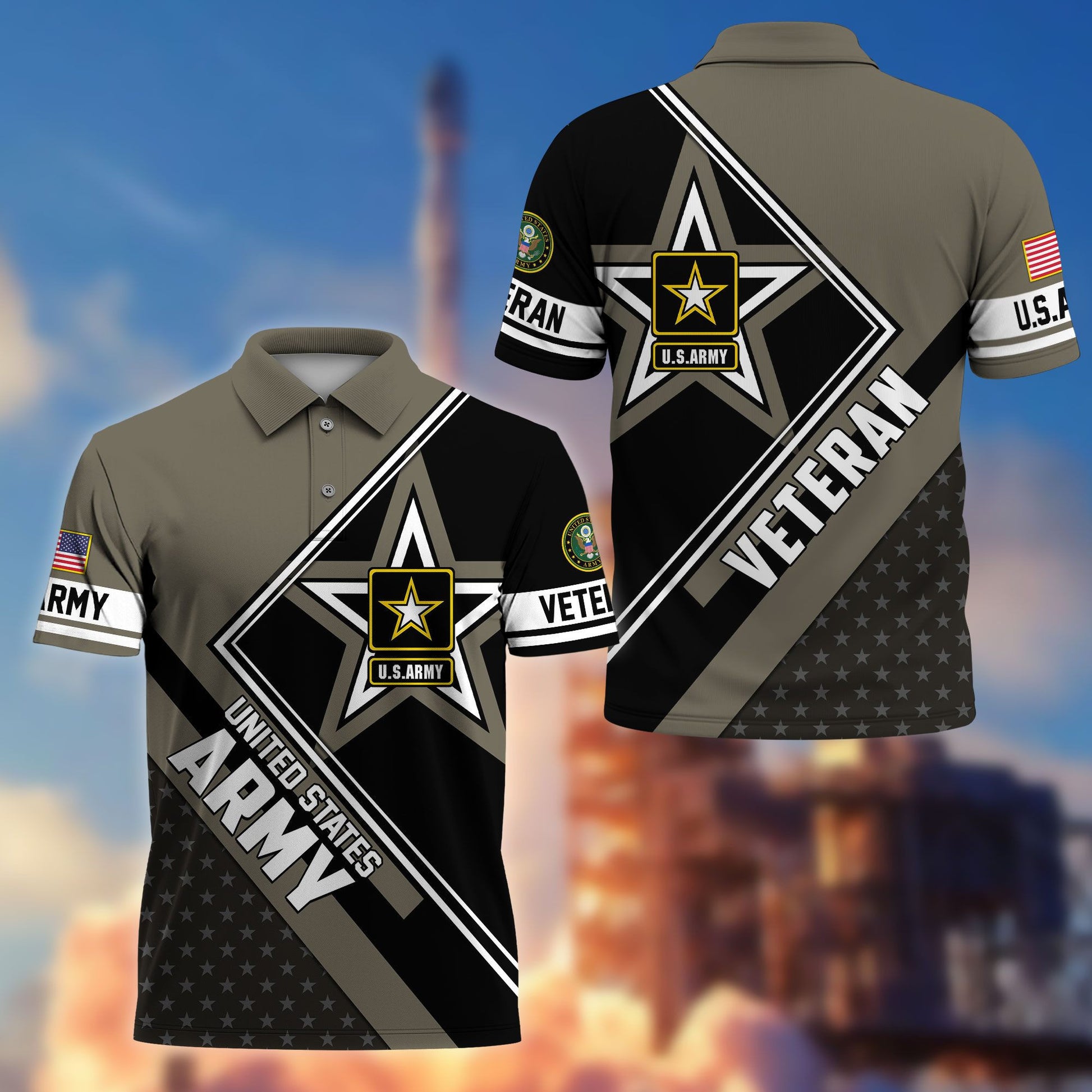 Premium US Veterans Polo Shirt BPHN120311, Gifts For US Veterans, Gifts For Dad, For Husband, Best Gifts On Father's Day, Armed Forces Day, Independence Day, Veterans Day.