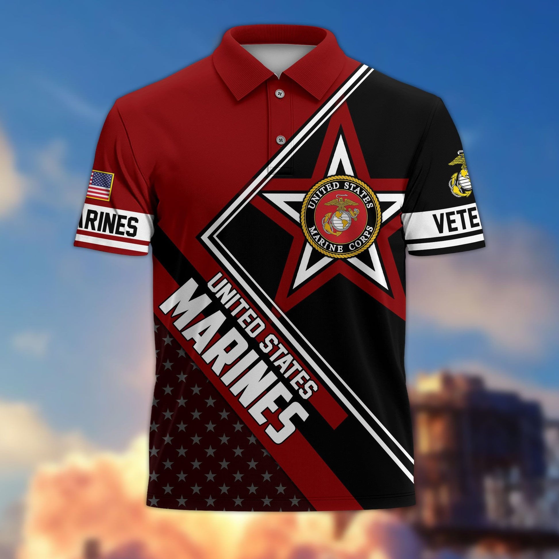 Premium US Veterans Polo Shirt BPHN120311, Gifts For US Veterans, Gifts For Dad, For Husband, Best Gifts On Father's Day, Armed Forces Day, Independence Day, Veterans Day.