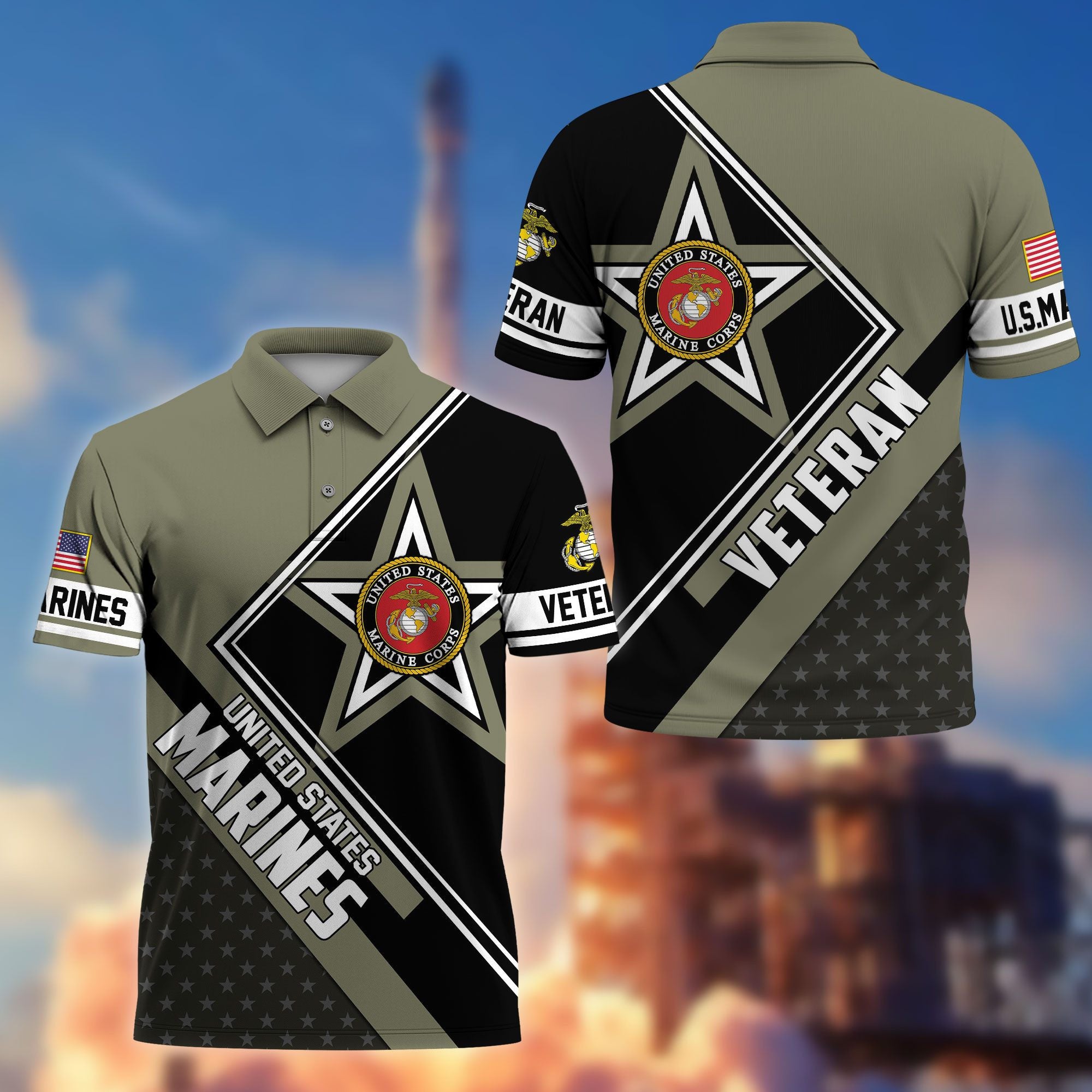 Premium US Veterans Polo Shirt BPHN120311, Gifts For US Veterans, Gifts For Dad, For Husband, Best Gifts On Father's Day, Armed Forces Day, Independence Day, Veterans Day.