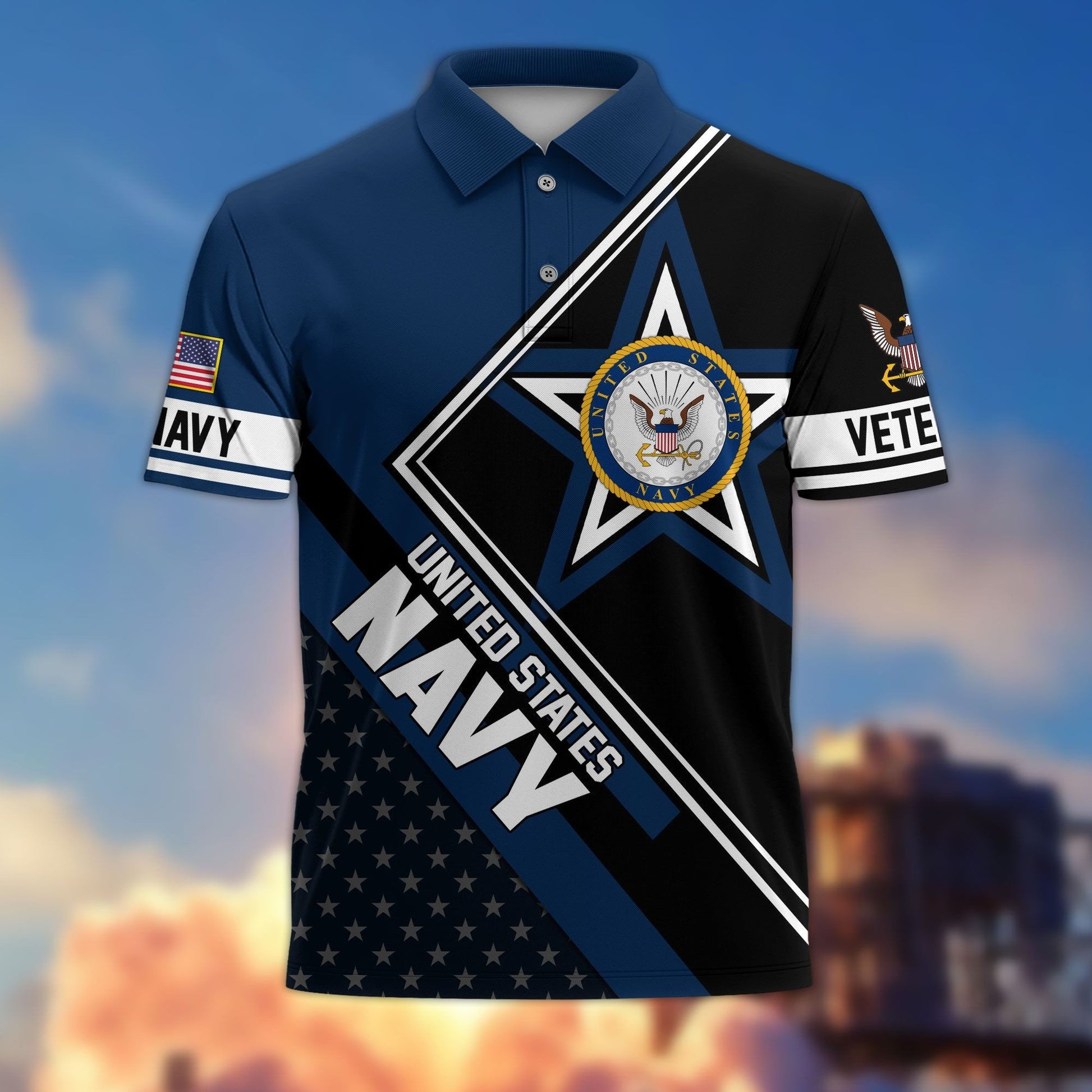 Premium US Veterans Polo Shirt BPHN120311, Gifts For US Veterans, Gifts For Dad, For Husband, Best Gifts On Father's Day, Armed Forces Day, Independence Day, Veterans Day.