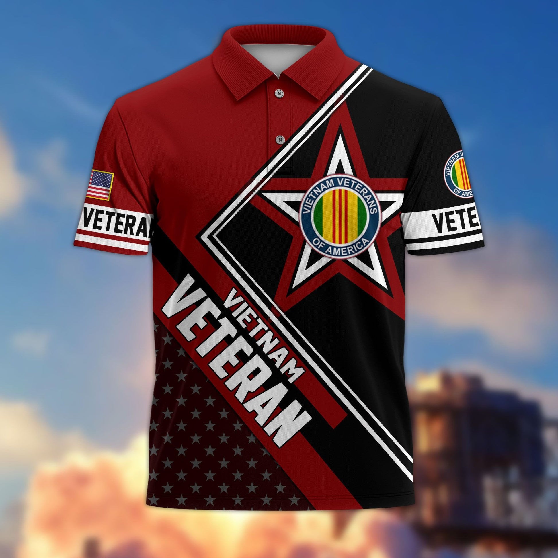 Premium US Veterans Polo Shirt BPHN120311, Gifts For US Veterans, Gifts For Dad, For Husband, Best Gifts On Father's Day, Armed Forces Day, Independence Day, Veterans Day.
