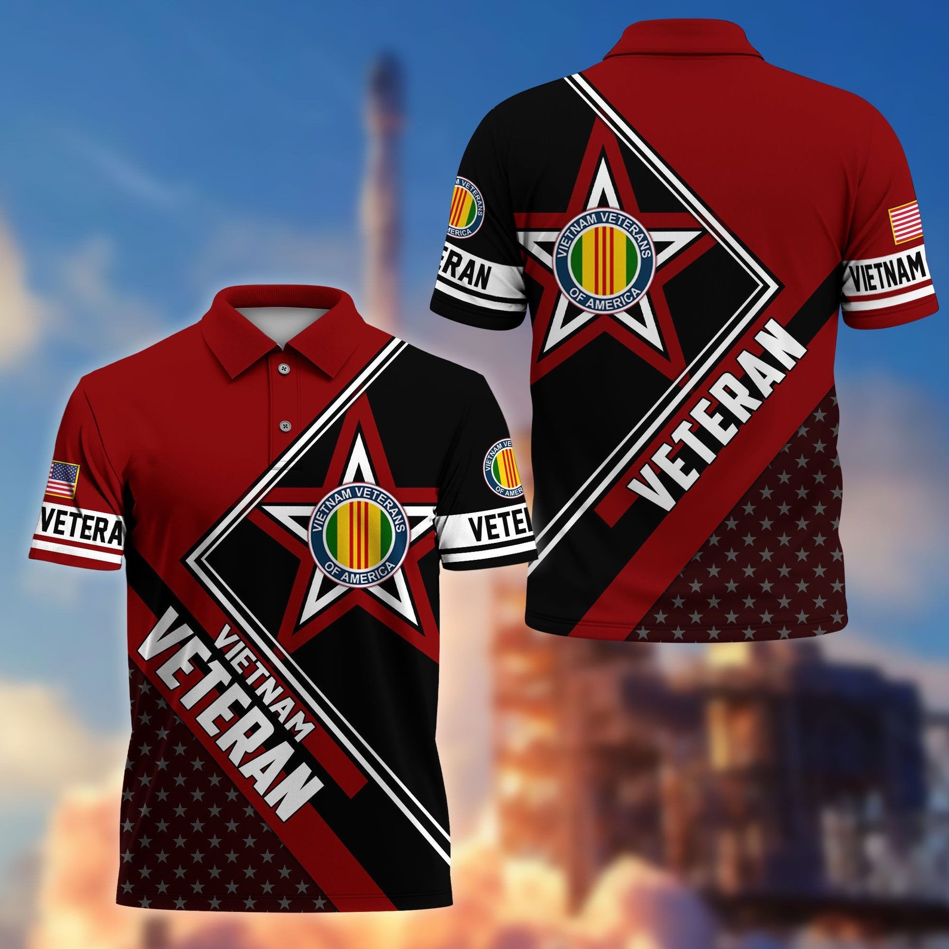 Premium US Veterans Polo Shirt BPHN120311, Gifts For US Veterans, Gifts For Dad, For Husband, Best Gifts On Father's Day, Armed Forces Day, Independence Day, Veterans Day.