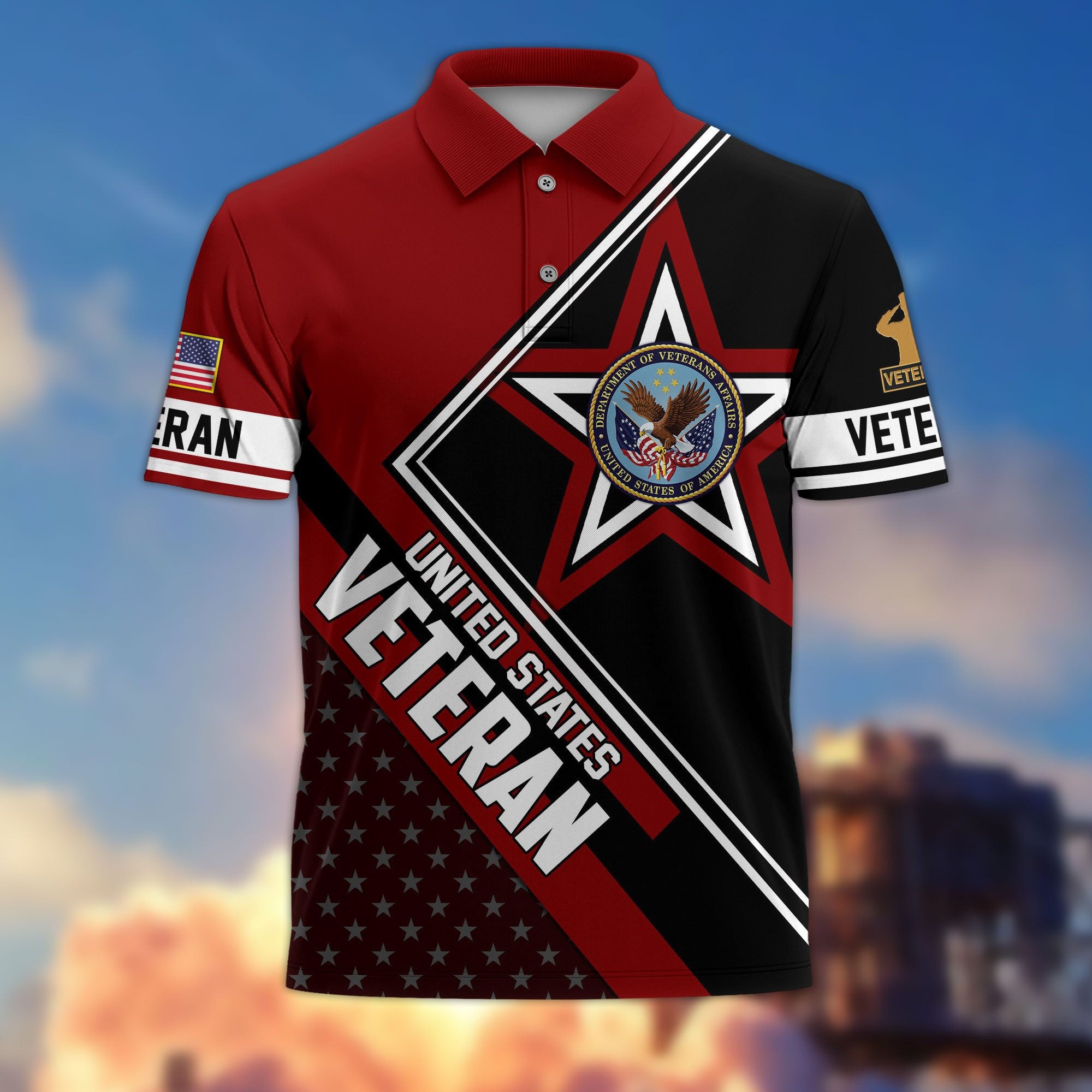 Premium US Veterans Polo Shirt BPHN120311, Gifts For US Veterans, Gifts For Dad, For Husband, Best Gifts On Father's Day, Armed Forces Day, Independence Day, Veterans Day.