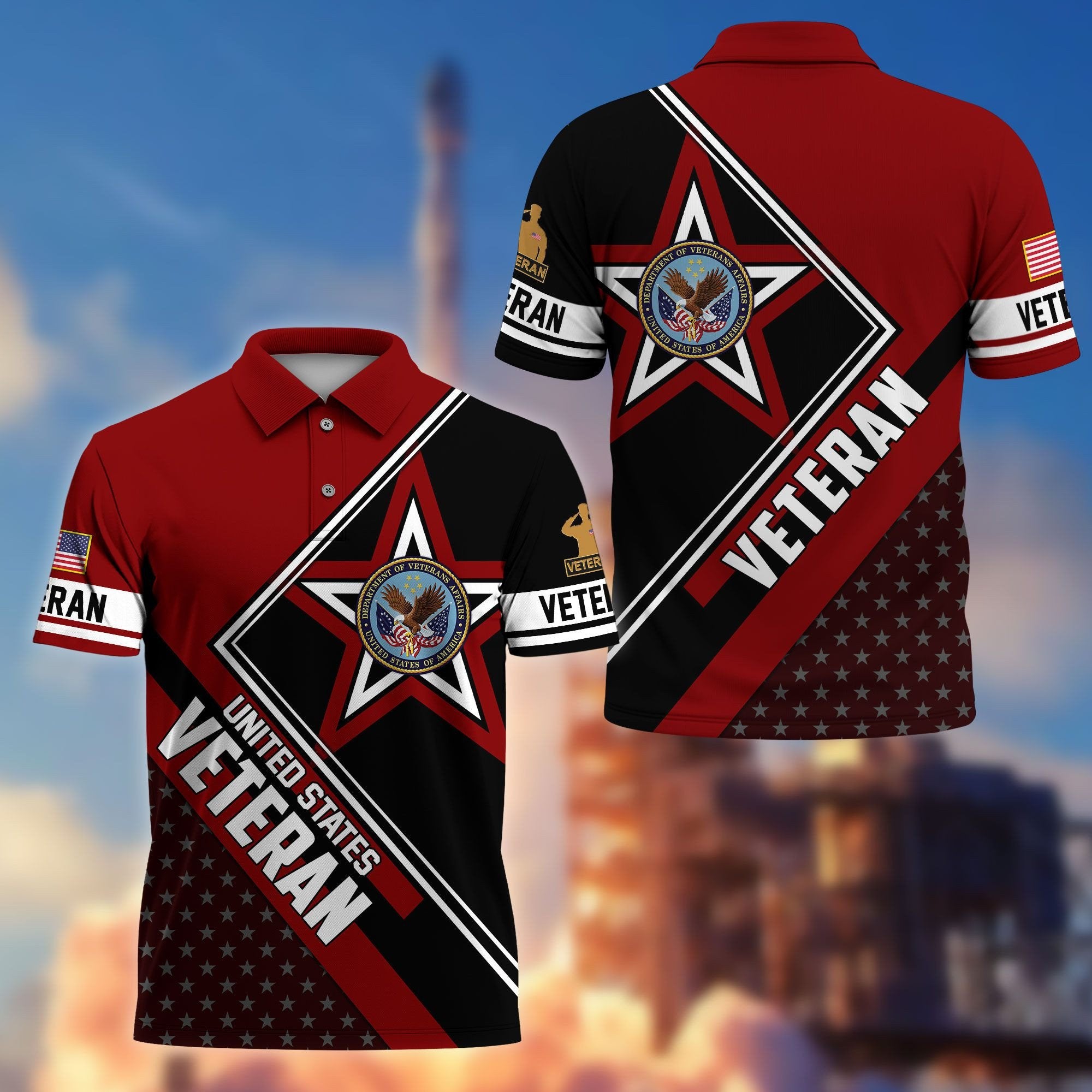 Premium US Veterans Polo Shirt BPHN120311, Gifts For US Veterans, Gifts For Dad, For Husband, Best Gifts On Father's Day, Armed Forces Day, Independence Day, Veterans Day.