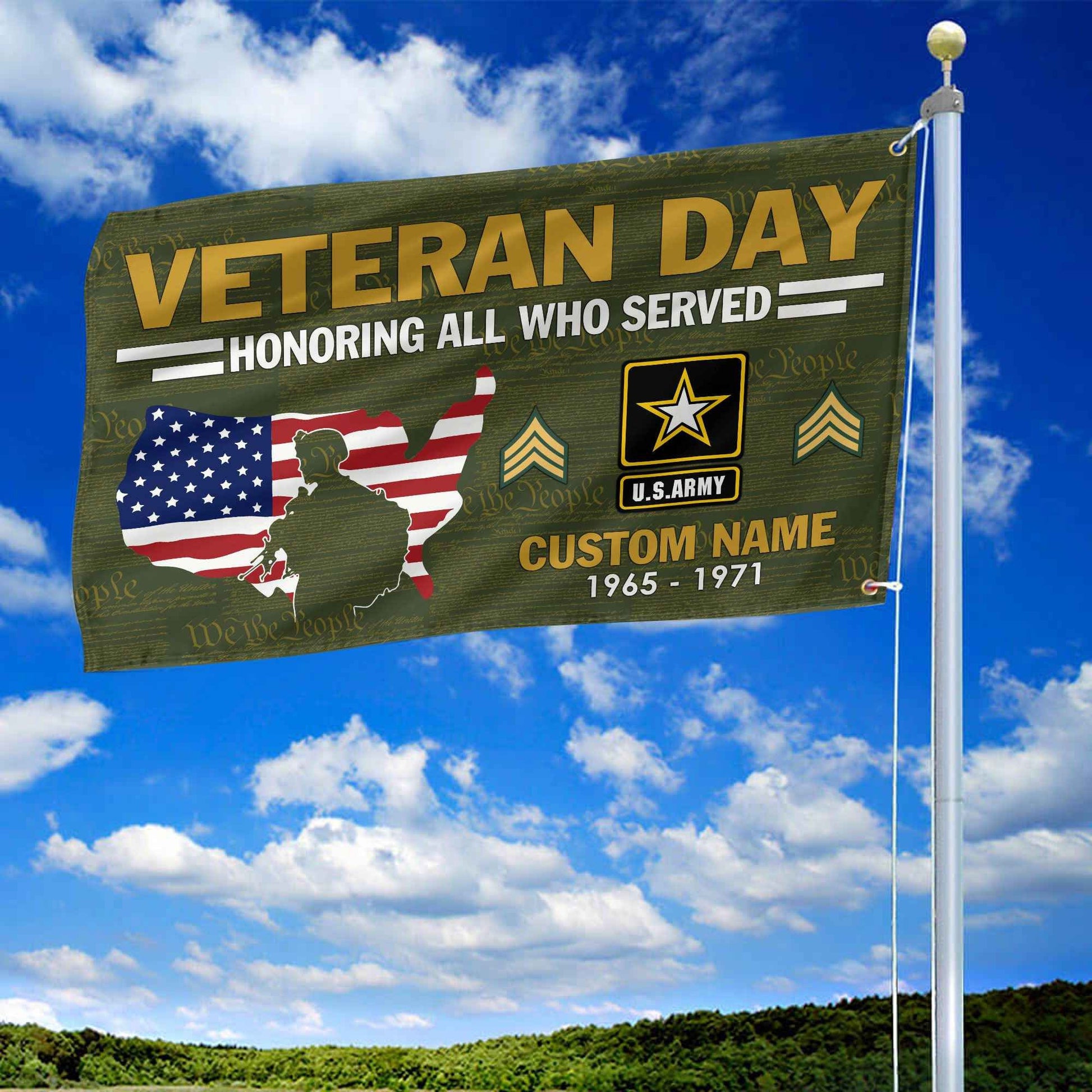 Premium Custom US Army Grommet Flag VPVC105601, Gifts For Army Veteran, Gifts For Dad, For Husband, Best Gifts On Father's Day, Armed Forces Day, Independence Day, Veterans Day.