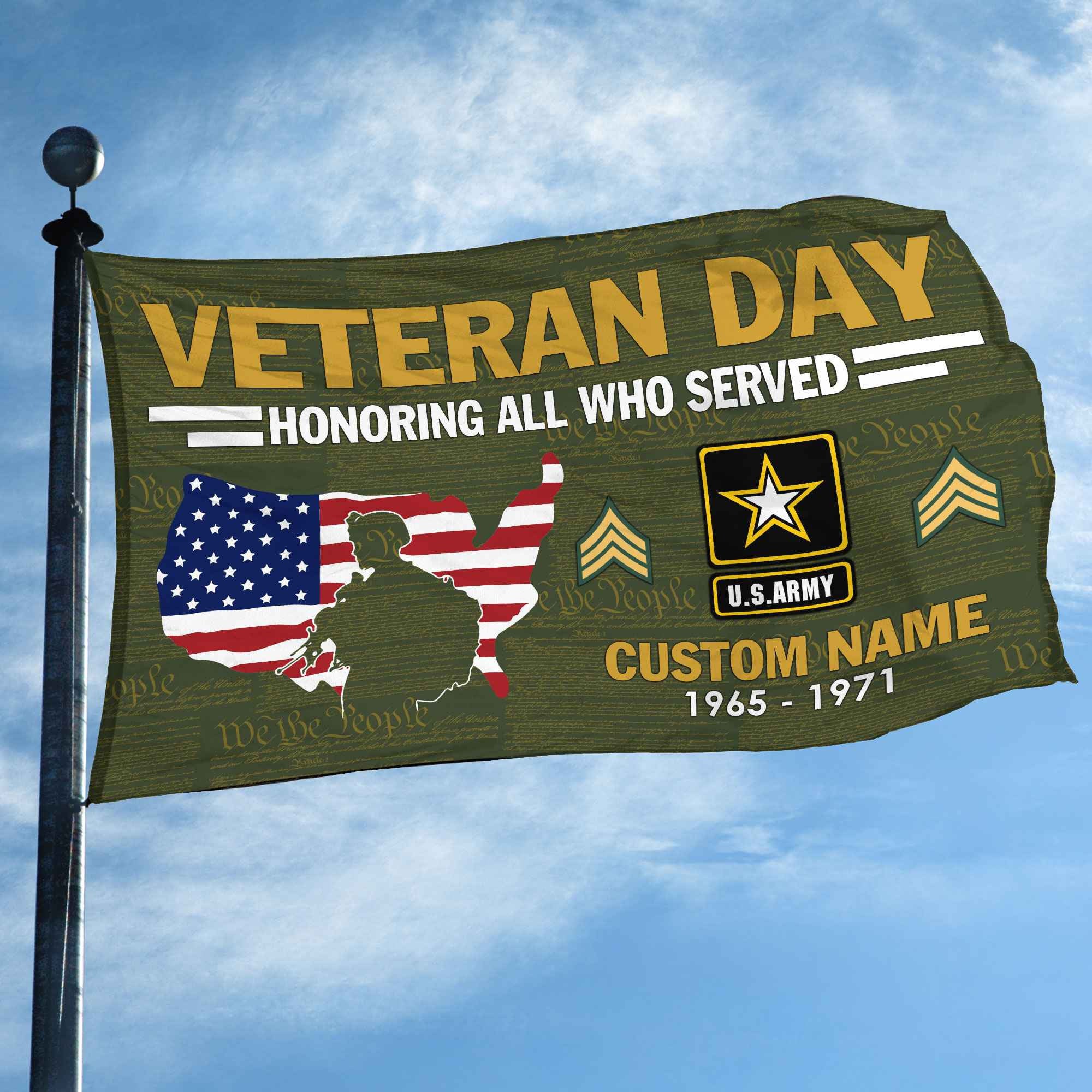 Premium Custom US Army Grommet Flag VPVC105601, Gifts For Army Veteran, Gifts For Dad, For Husband, Best Gifts On Father's Day, Armed Forces Day, Independence Day, Veterans Day.