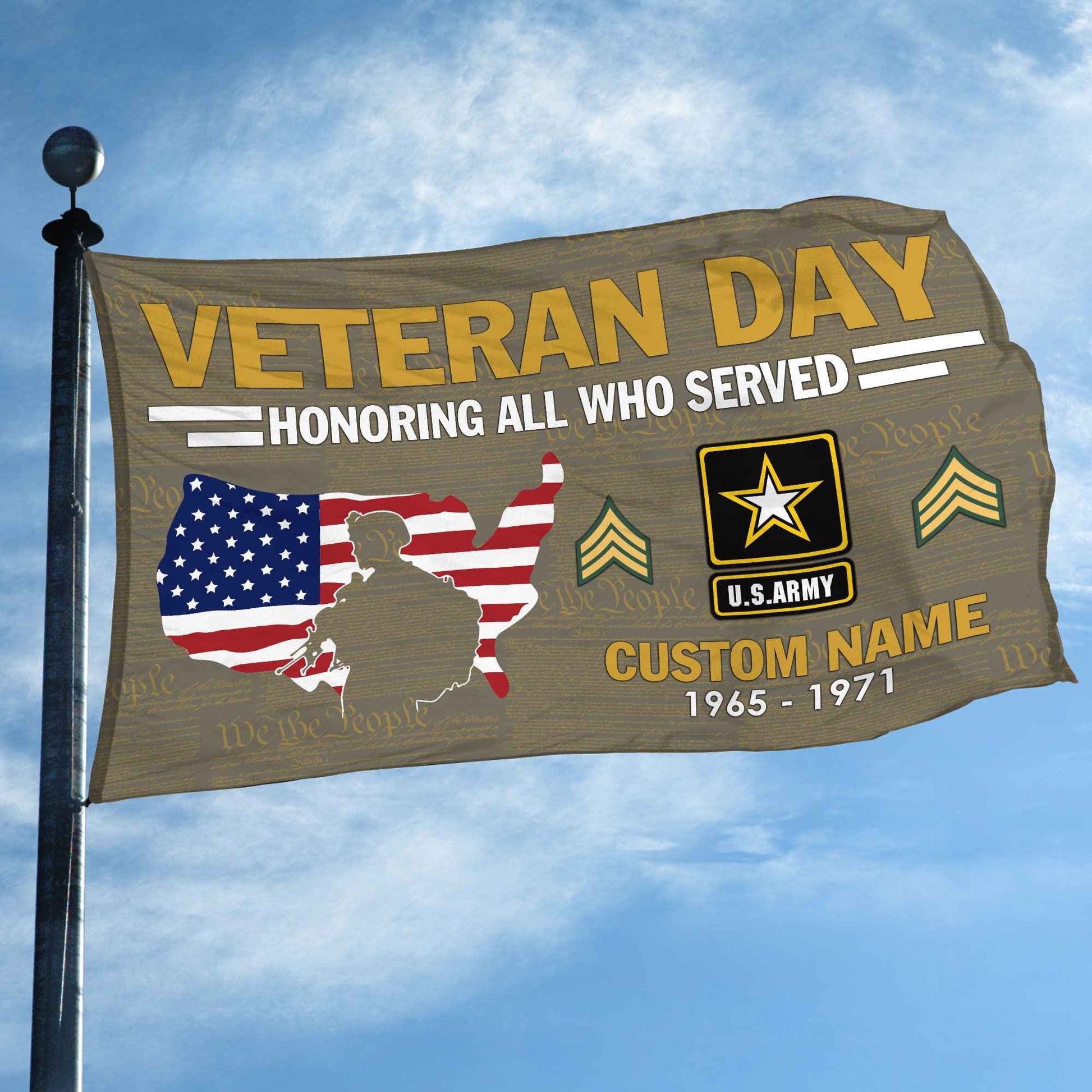 Premium Custom US Army Grommet Flag VPVC105610, Gifts For Army Veteran, Gifts For Dad, For Husband, Best Gifts On Father's Day, Armed Forces Day, Independence Day, Veterans Day.