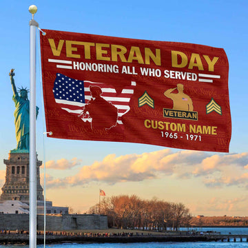 Premium Custom US Veteran Grommet Flag VPVC105607, Gifts For US Veteran, Gifts For Dad, For Husband, Best Gifts On Father's Day, Armed Forces Day, Independence Day, Veterans Day.