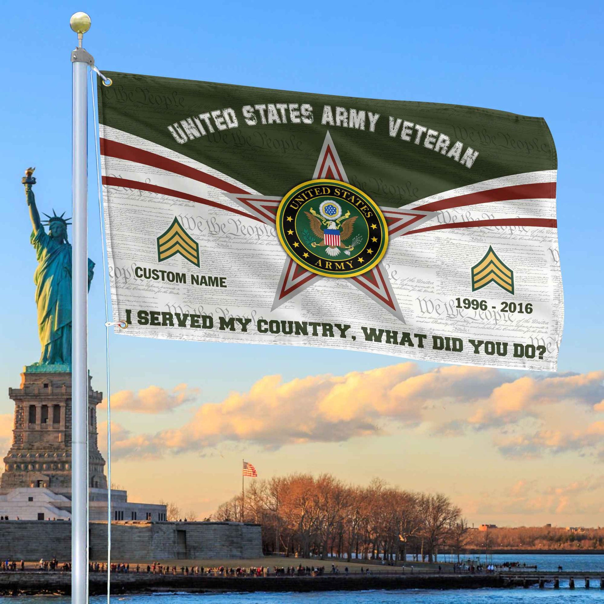 Premium Custom US Army Grommet Flag VPVC105801, Gifts For Army Veteran, Best Gifts On Father's Day, Armed Forces Day, Independence Day, Veterans Day.