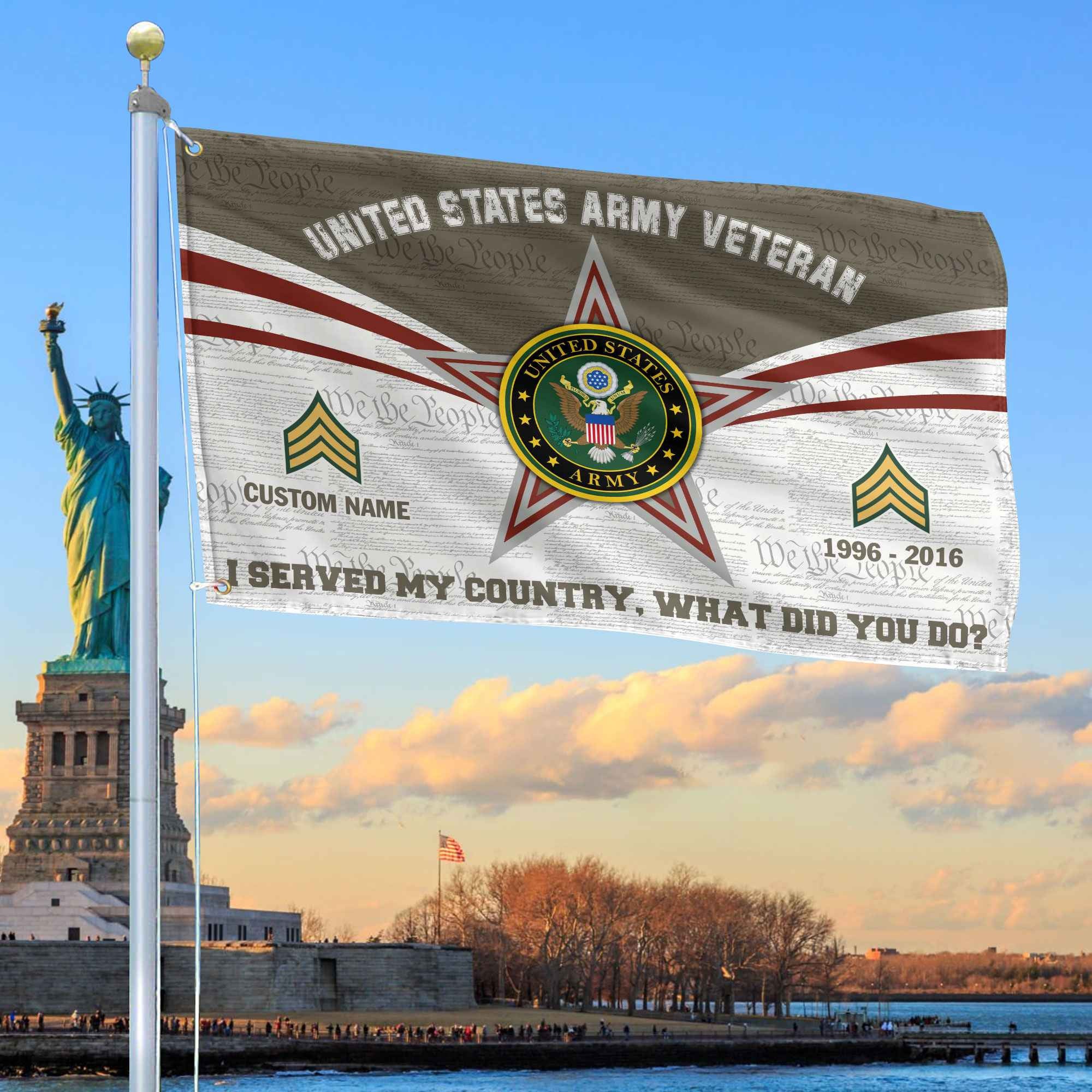 Premium Custom US Army Grommet Flag VPVC105810, Gifts For Army Veteran, Best Gifts On Father's Day, Armed Forces Day, Independence Day, Veterans Day.