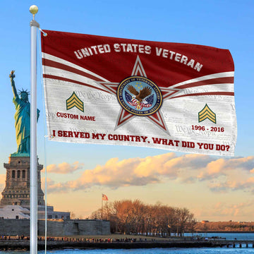 Premium Custom US Veteran Grommet Flag VPVC105807, Gifts For US Veteran, Best Gifts On Father's Day, Armed Forces Day, Independence Day, Veterans Day.