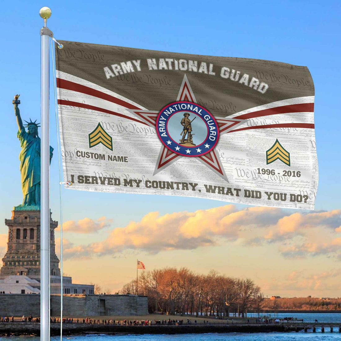 Premium Custom US Army National Guard Grommet Flag VPVC105808, Gifts For Army National Guard Veteran, Best Gifts On Father's Day, Armed Forces Day, Independence Day, Veterans Day.
