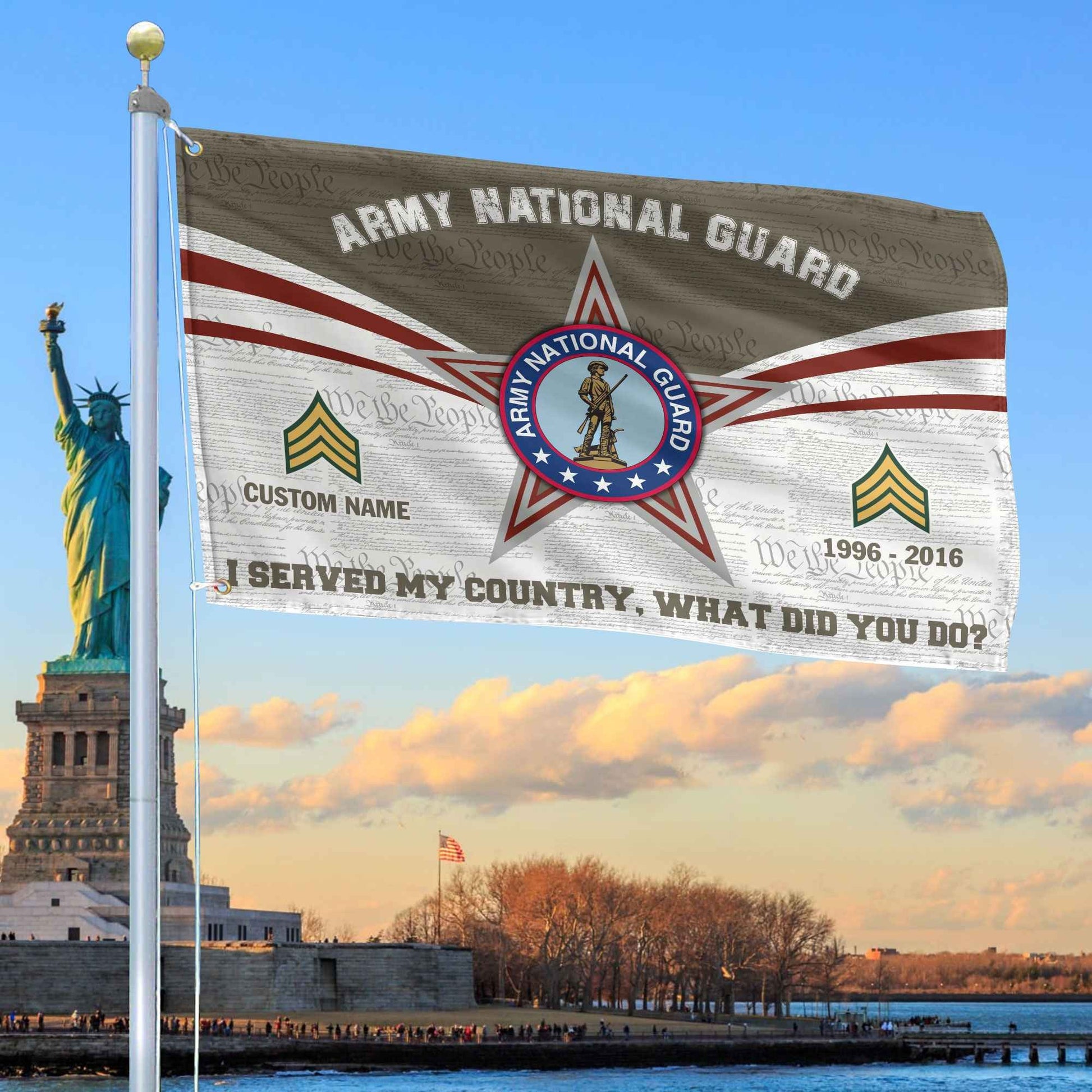 Premium Custom US Army National Guard Grommet Flag VPVC105808, Gifts For Army National Guard Veteran, Best Gifts On Father's Day, Armed Forces Day, Independence Day, Veterans Day.