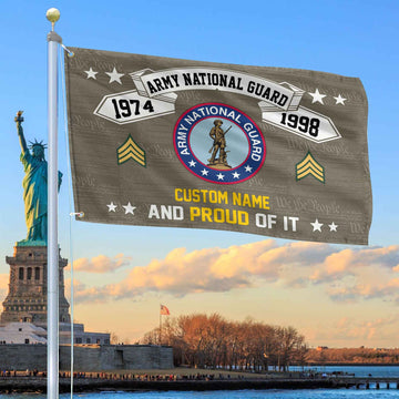 Unique Custom Name, Rank, Year US Army National Guard Grommet Flag VPVC107008, Gifts For Army National Guard Veteran, Gifts For Dad, For Husband, Best Gifts On Father's Day, Independence Day, Veterans Day.