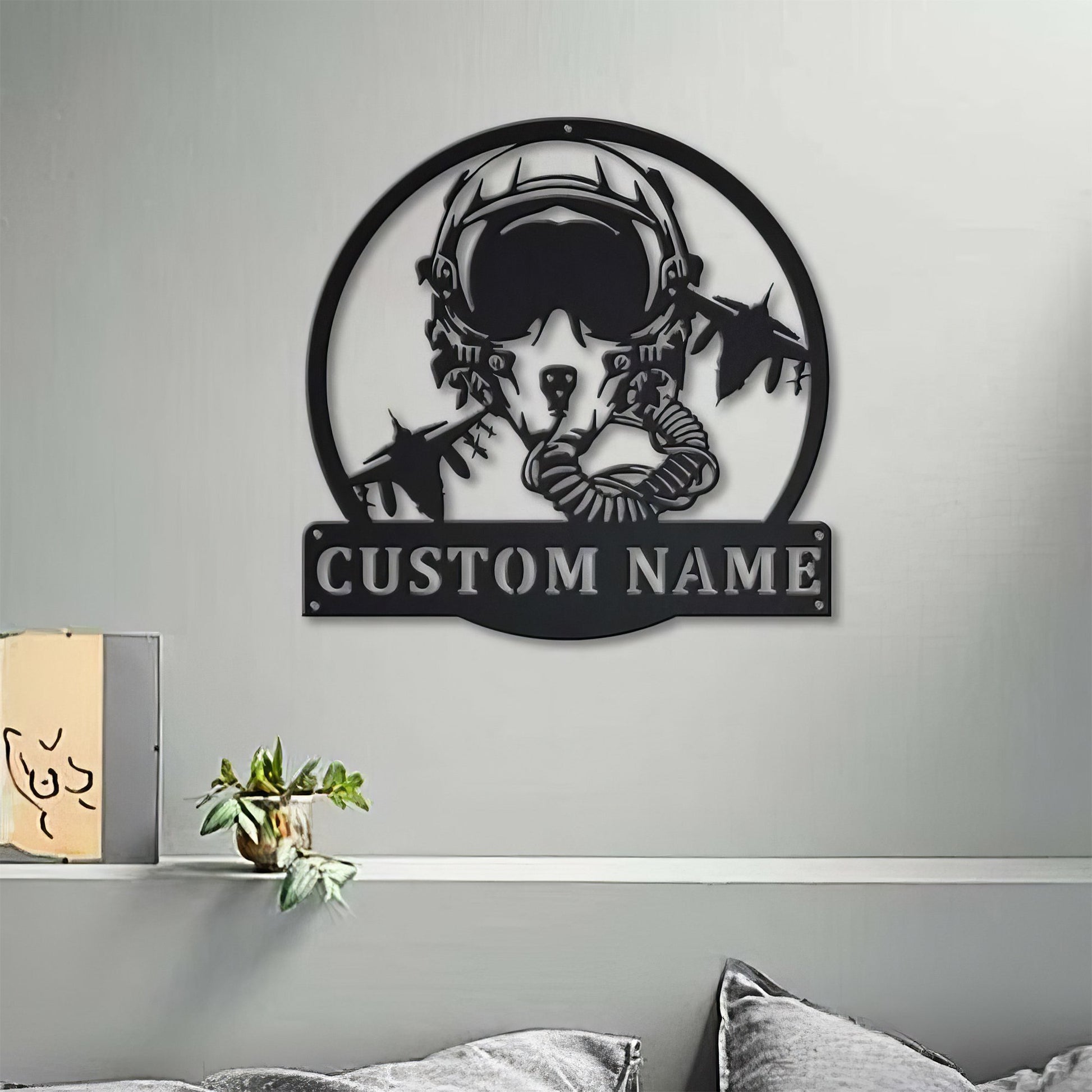 Premium Custom US Veteran Metal Signs VPVC901079, Gifts For US Veterans, Fighter Pilot Sign Air Force Independence Day Jet Fighter Veteran Day Patriotic Decor Gift