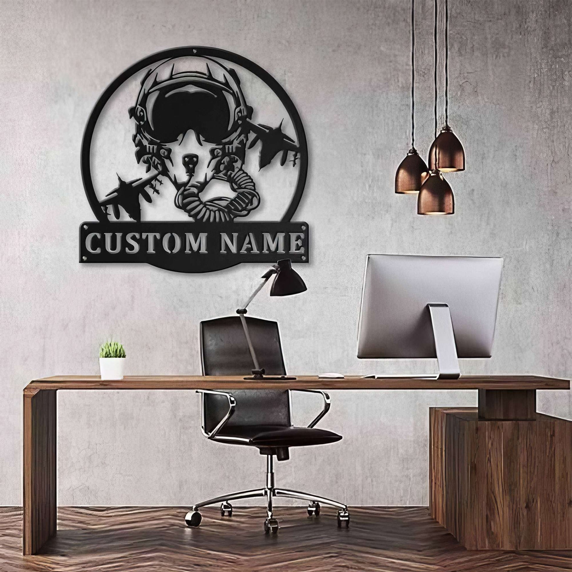 Premium Custom US Veteran Metal Signs VPVC901079, Gifts For US Veterans, Fighter Pilot Sign Air Force Independence Day Jet Fighter Veteran Day Patriotic Decor Gift