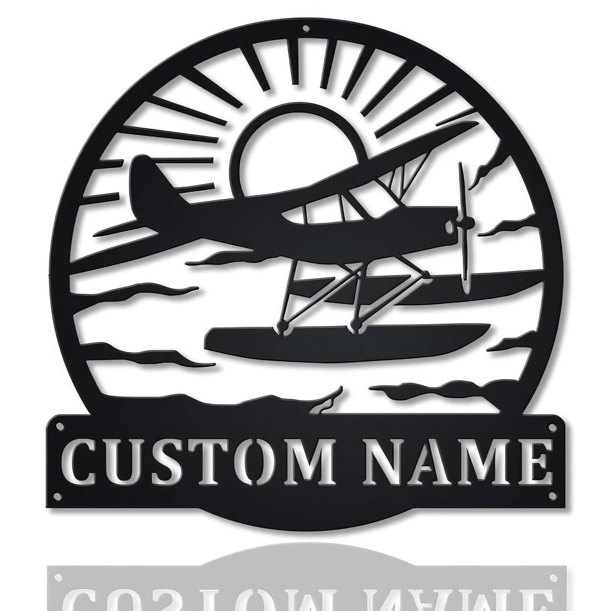 Premium Custom US Veteran Metal Signs VPVC901082, Gifts For US Veterans, Floatplane Sign Aircraft Hangar Pilot Name Sign Airforce Patriotic Decor Gift