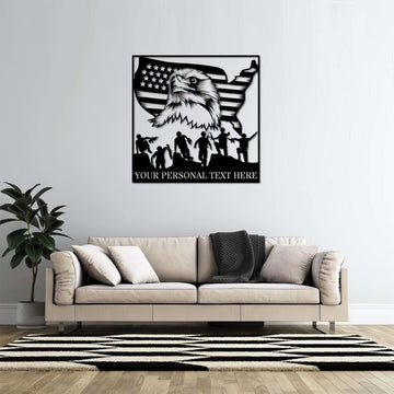 Premium Custom US Veteran Metal Signs VPVC901100, Gifts For US Veterans, Military Team Sign Army Veteran Day Patriotic Decor Gift