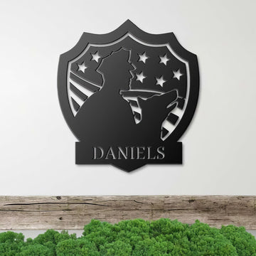 Premium Custom US Veteran Metal Signs VPVC901104, Gifts For US Veterans, Police Academy Sign Sheriff Deputy Gift For Detective Blue Line Veteran Day Patriotic Decor Gift