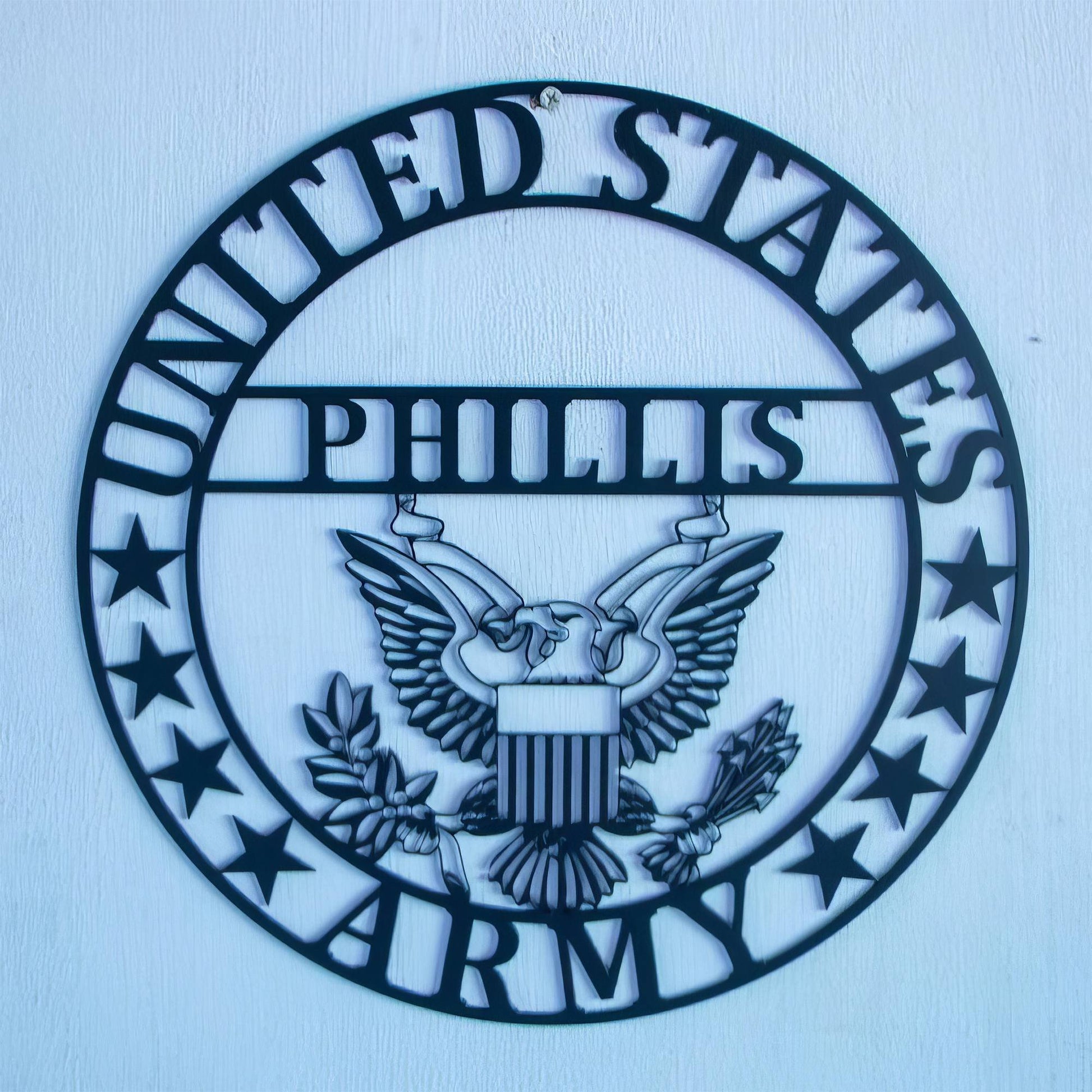 Premium Custom US Veteran Metal Signs VPVC901113, Gifts For US Veterans, United States Army Metal Sign Gift for Army, Military Metal Art Home Decor