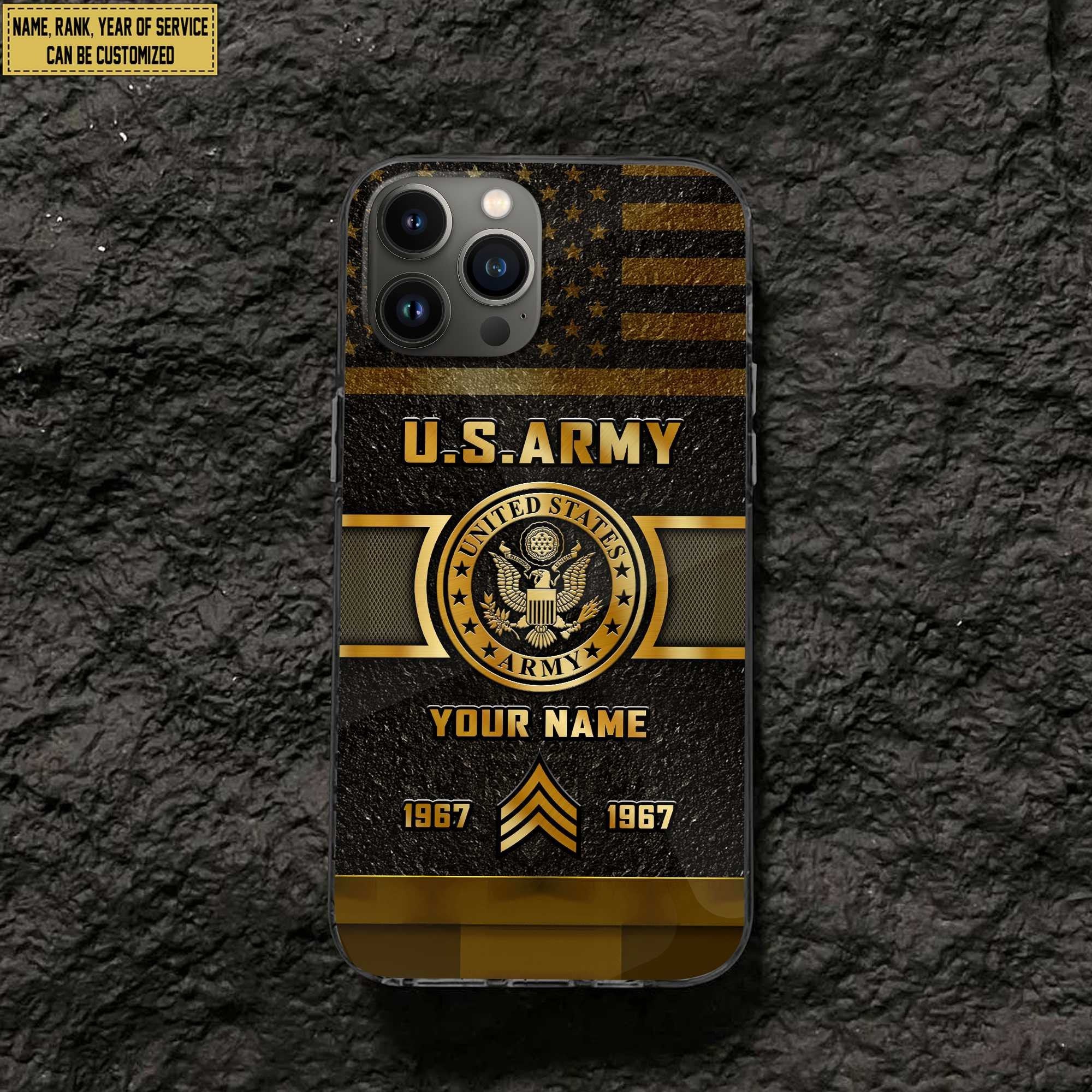 Premium Custom US Army Phone Case VPVC501501, Gifts For Army Veteran, Gifts For Dad, For Husband, Best Gifts On Father's Day, Armed Forces Day, Independence Day, Veterans Day.