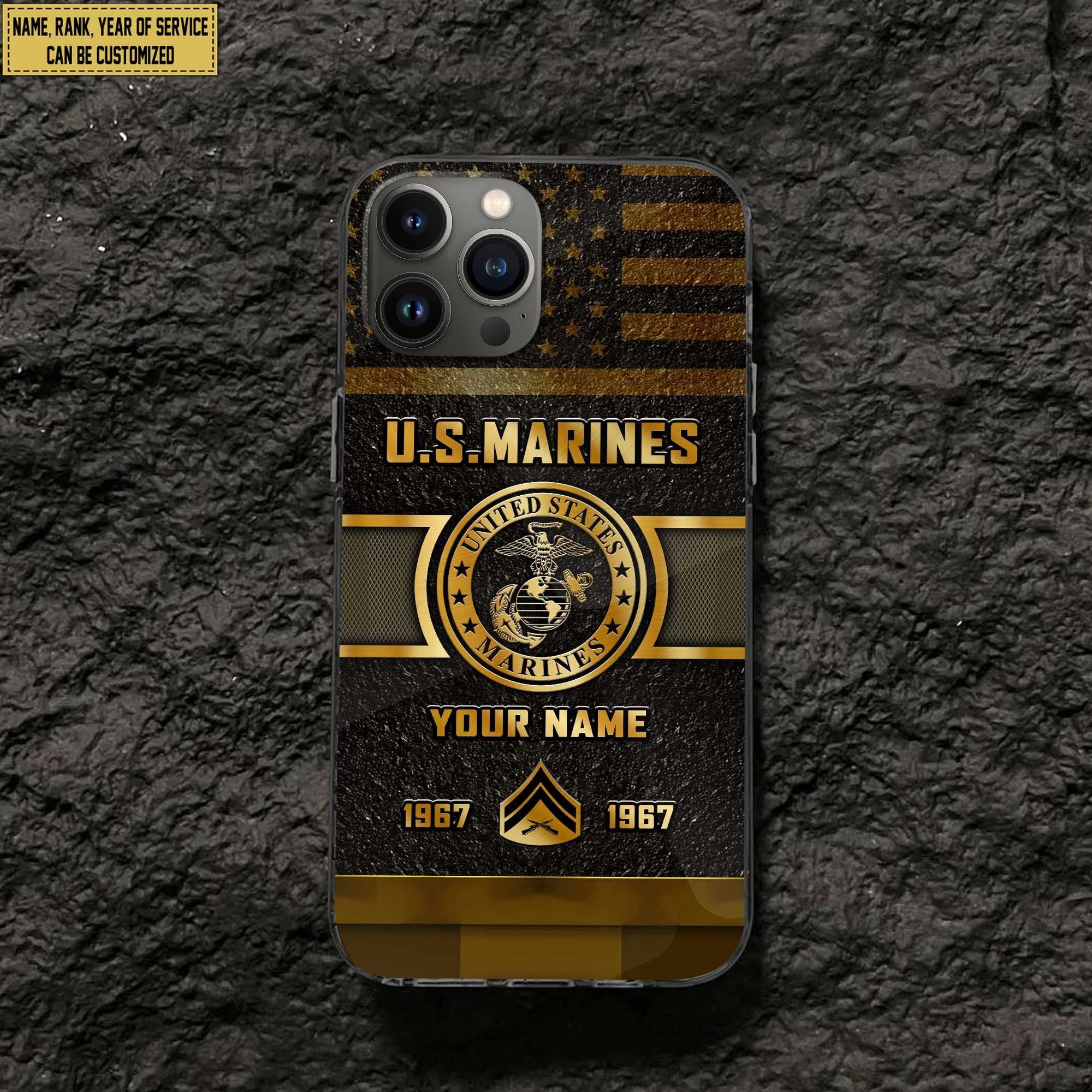 Premium Custom USMC Phone Case VPVC501503, Gifts For Marine Veteran, Gifts For Dad, For Husband, Best Gifts On Father's Day, Armed Forces Day, Independence Day, Veterans Day.