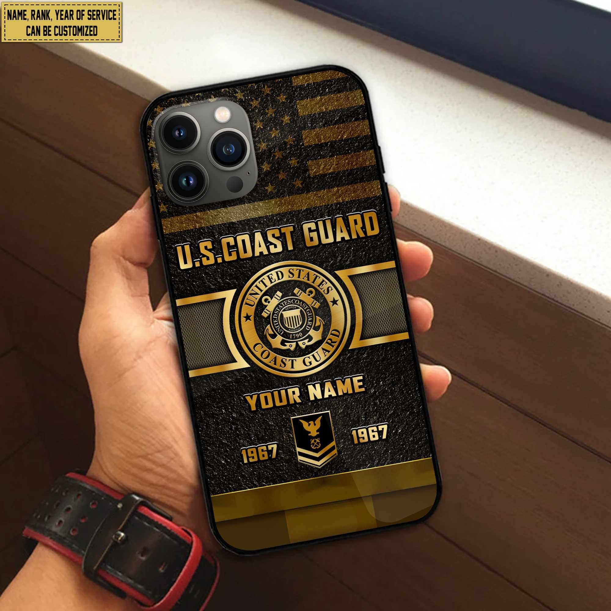 Premium Custom USCG Phone Case VPVC501505, Gifts For Coast Guard Veteran, Gifts For Dad, For Husband, Best Gifts On Father's Day, Armed Forces Day, Independence Day, Veterans Day.