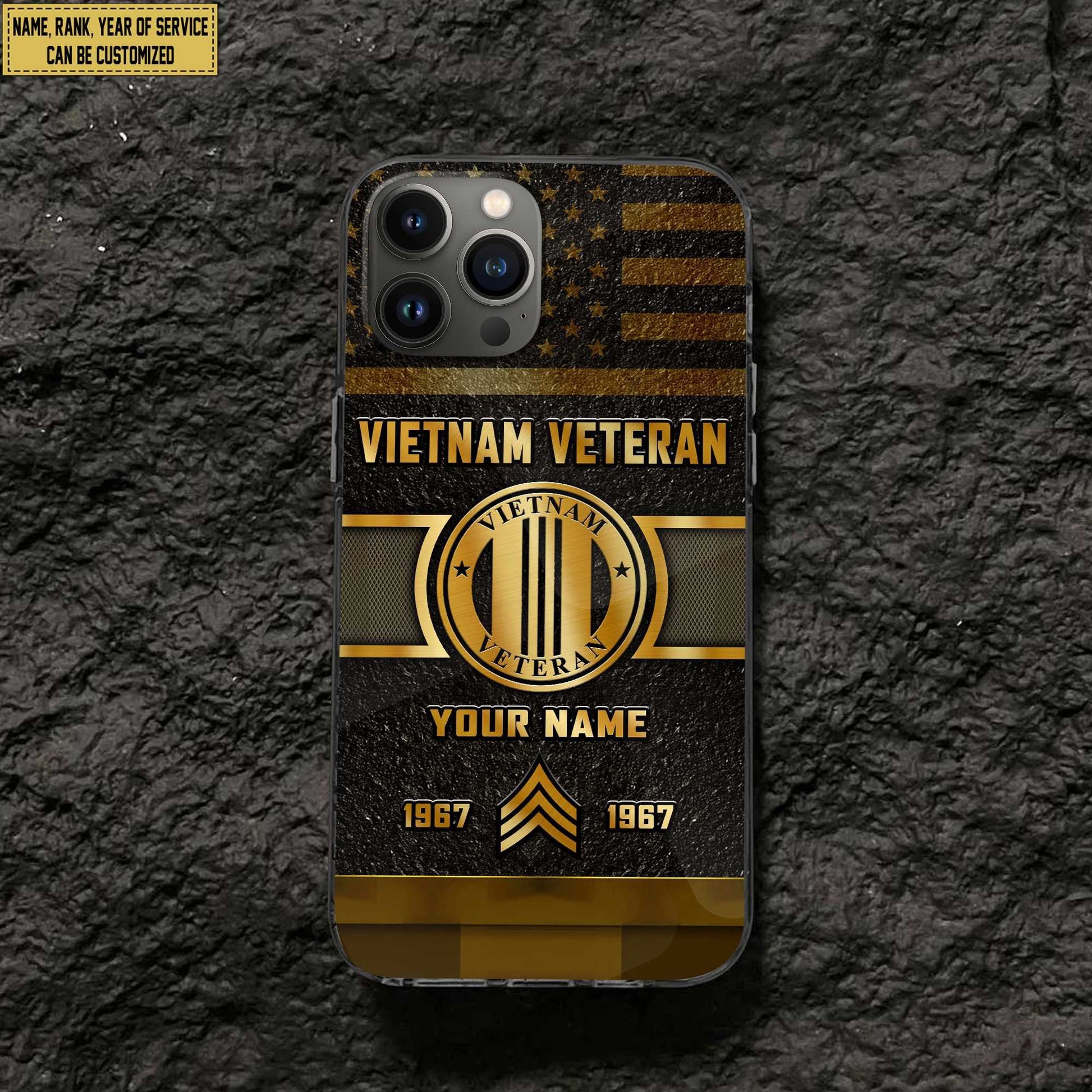 Premium Custom Vietnam Veteran Phone Case VPVC501506, Gifts For Vietnam Veteran, Gifts For Dad, For Husband, Best Gifts On Father's Day, Armed Forces Day, Independence Day, Veterans Day.