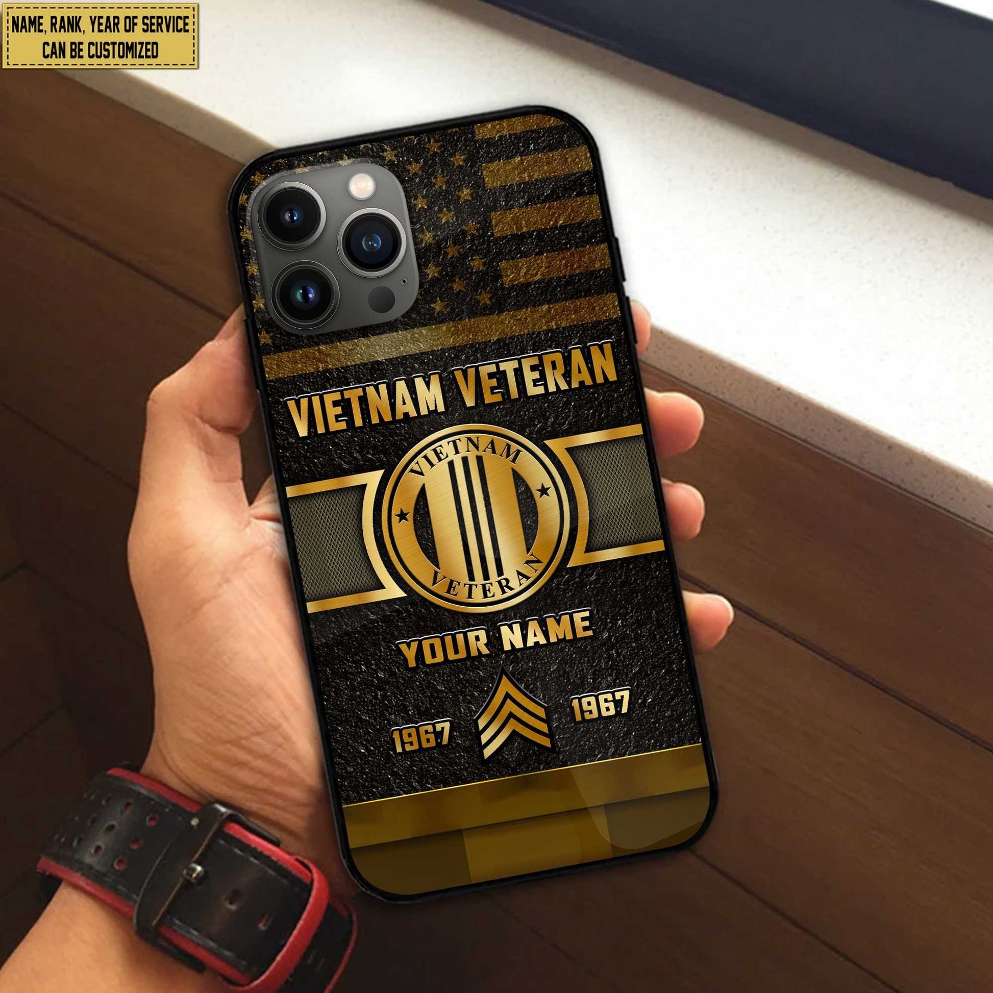 Premium Custom Vietnam Veteran Phone Case VPVC501506, Gifts For Vietnam Veteran, Gifts For Dad, For Husband, Best Gifts On Father's Day, Armed Forces Day, Independence Day, Veterans Day.