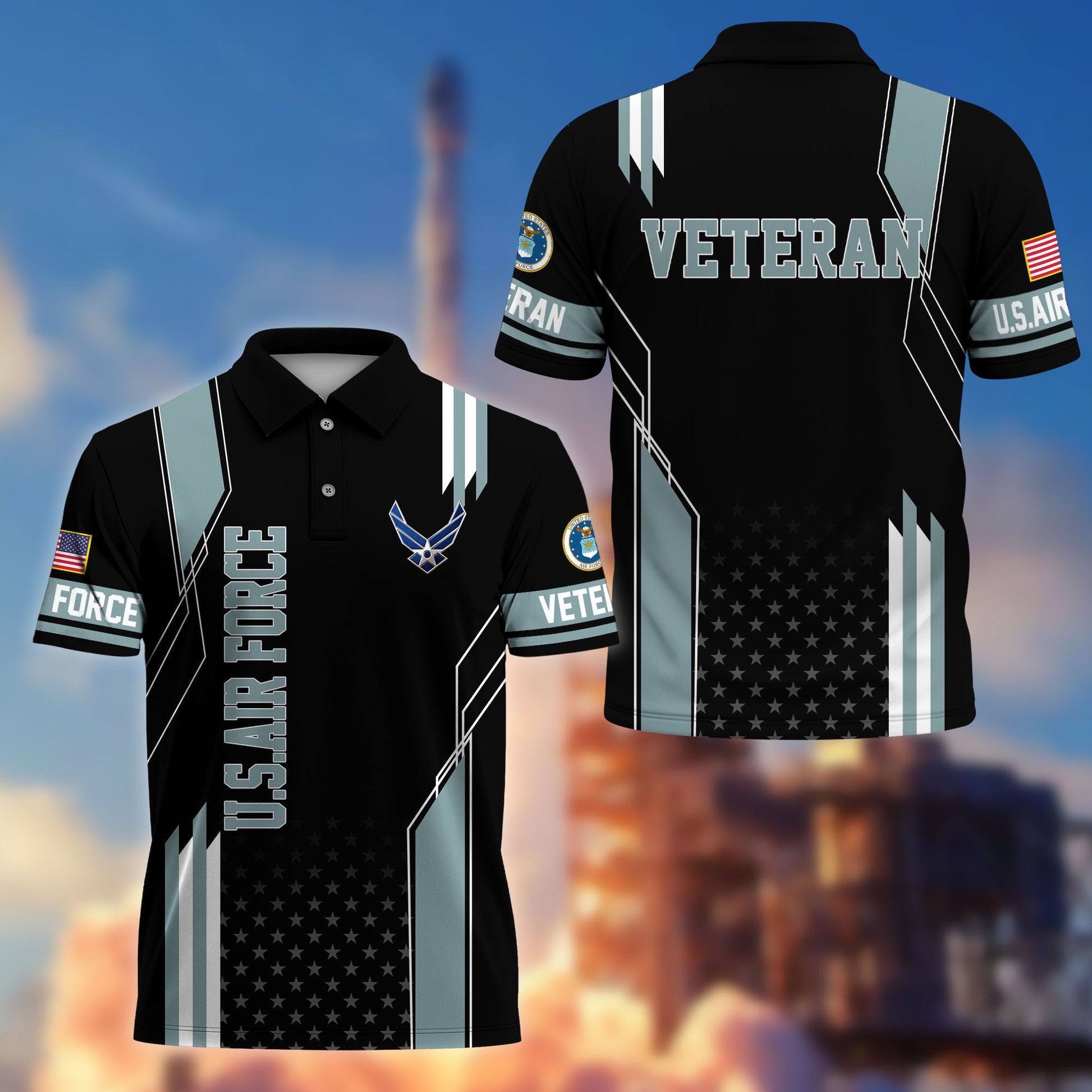 Premium US Veterans Polo Shirt BPHN100311, Gifts For US Veterans, Best Gifts On Father's Day, Armed Forces Day, Independence Day, Veterans Day.