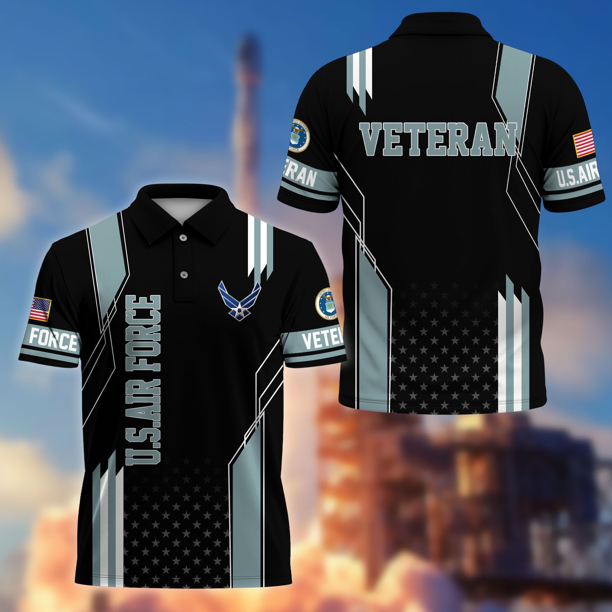 Premium US Veterans Polo Shirt BPHN100311, Gifts For US Veterans, Best Gifts On Father's Day, Armed Forces Day, Independence Day, Veterans Day.