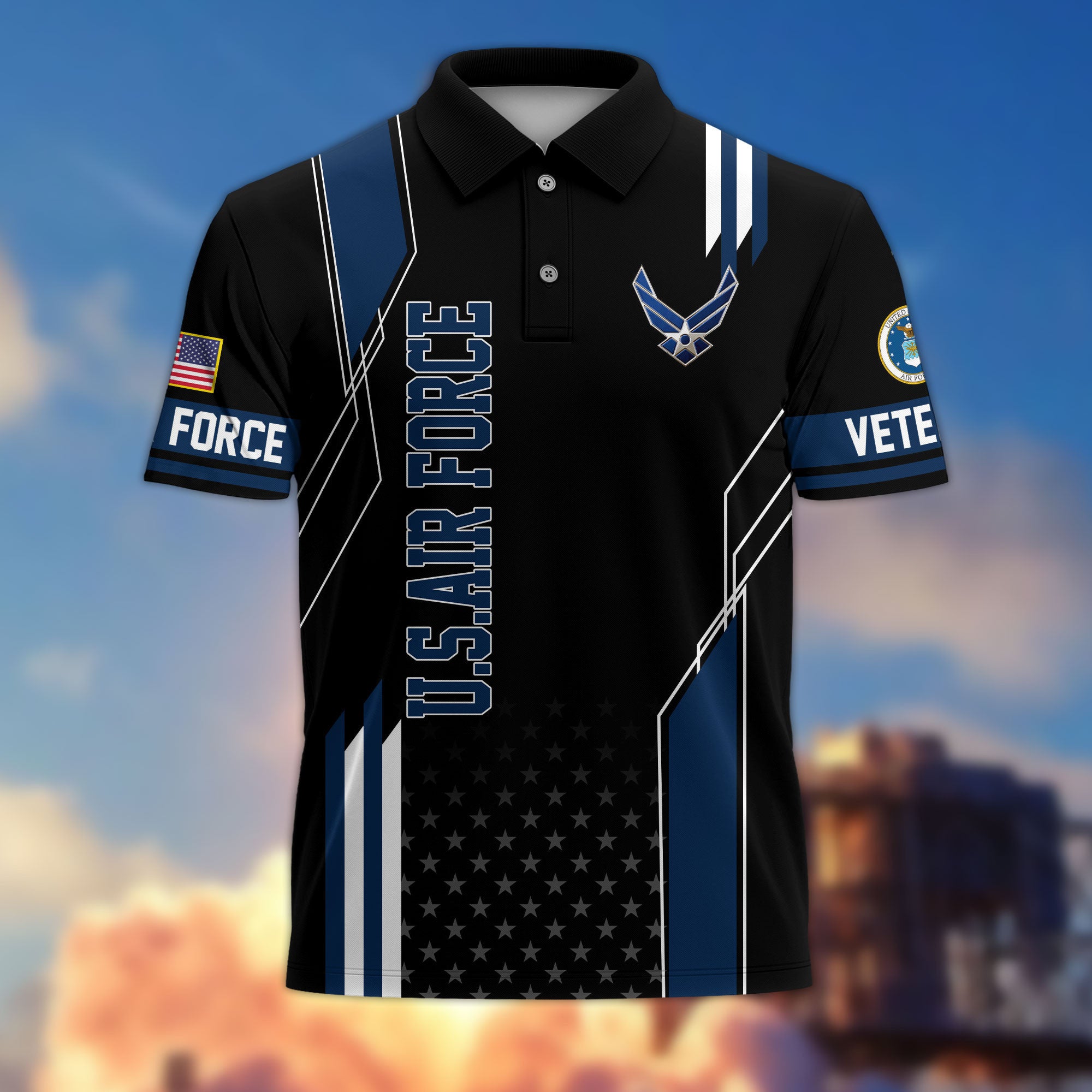 Premium US Veterans Polo Shirt BPHN100311, Gifts For US Veterans, Best Gifts On Father's Day, Armed Forces Day, Independence Day, Veterans Day.