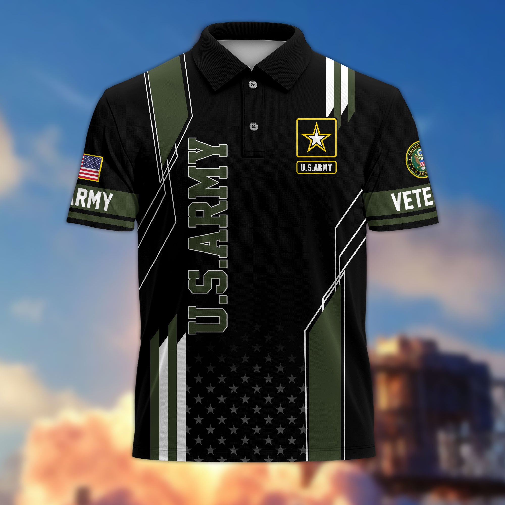 Premium US Veterans Polo Shirt BPHN100311, Gifts For US Veterans, Best Gifts On Father's Day, Armed Forces Day, Independence Day, Veterans Day.