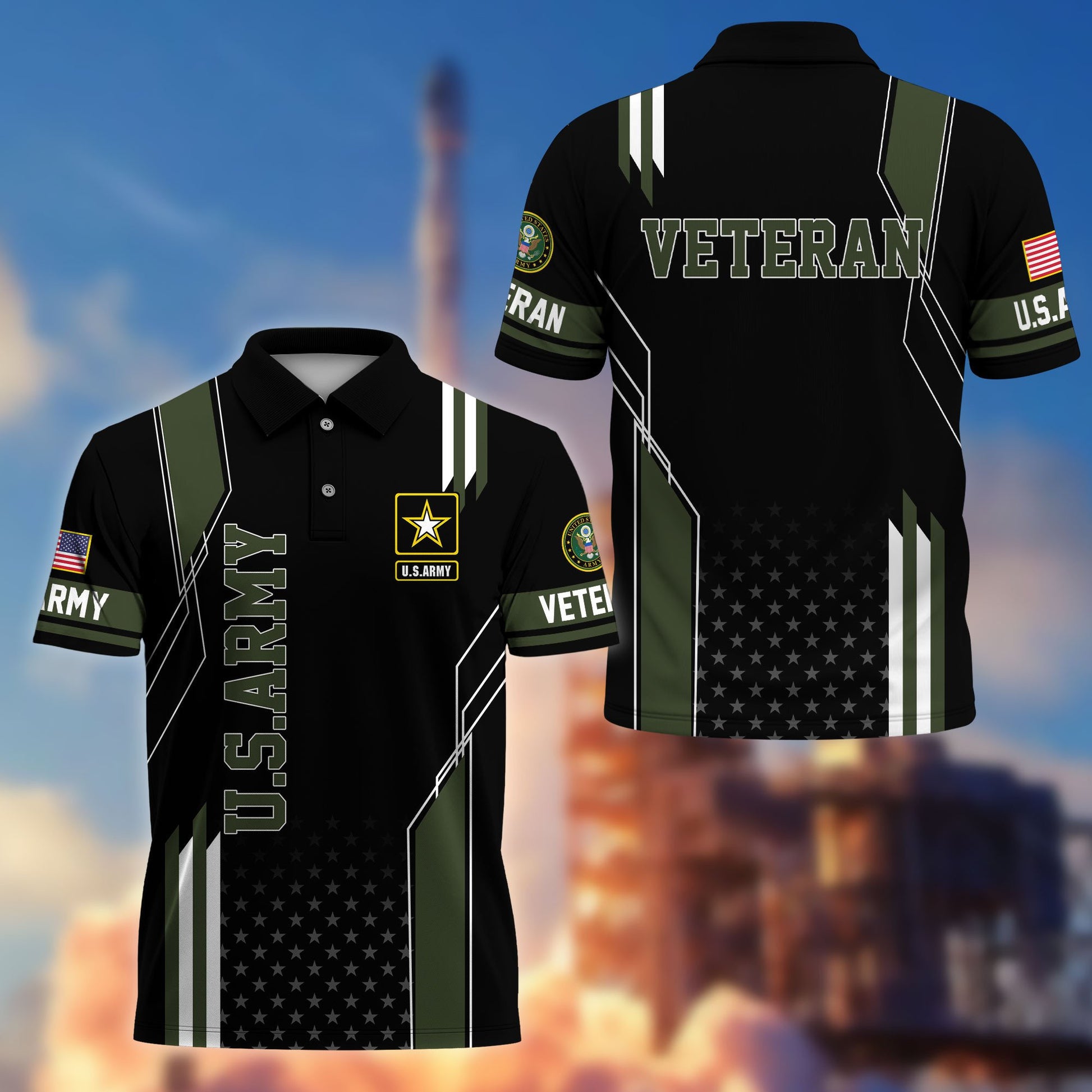 Premium US Veterans Polo Shirt BPHN100311, Gifts For US Veterans, Best Gifts On Father's Day, Armed Forces Day, Independence Day, Veterans Day.