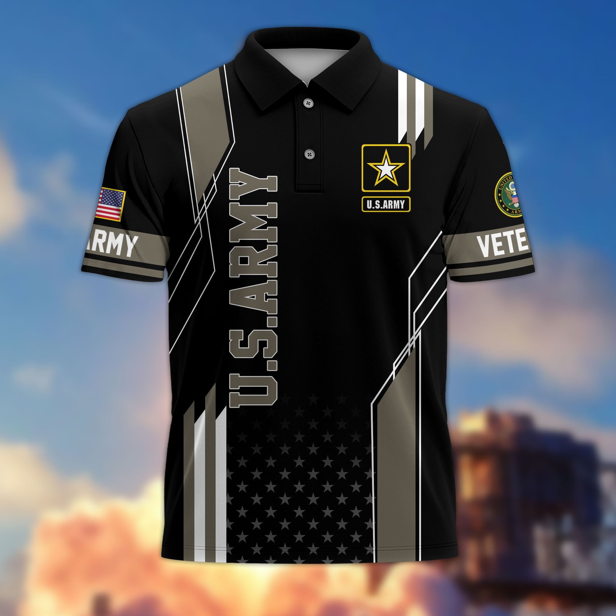 Premium US Veterans Polo Shirt BPHN100311, Gifts For US Veterans, Best Gifts On Father's Day, Armed Forces Day, Independence Day, Veterans Day.