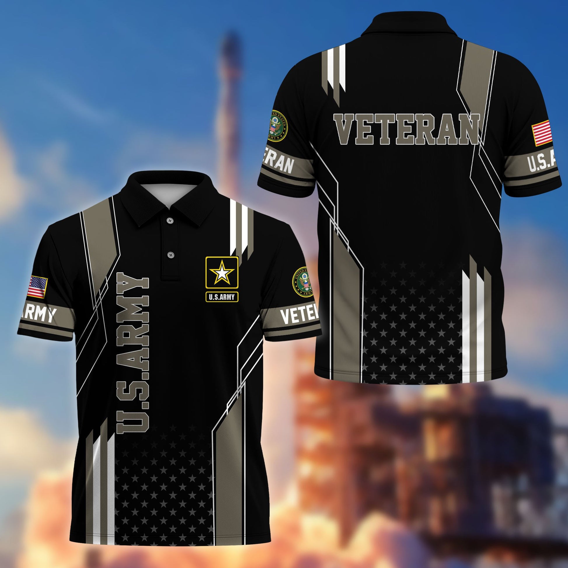 Premium US Veterans Polo Shirt BPHN100311, Gifts For US Veterans, Best Gifts On Father's Day, Armed Forces Day, Independence Day, Veterans Day.
