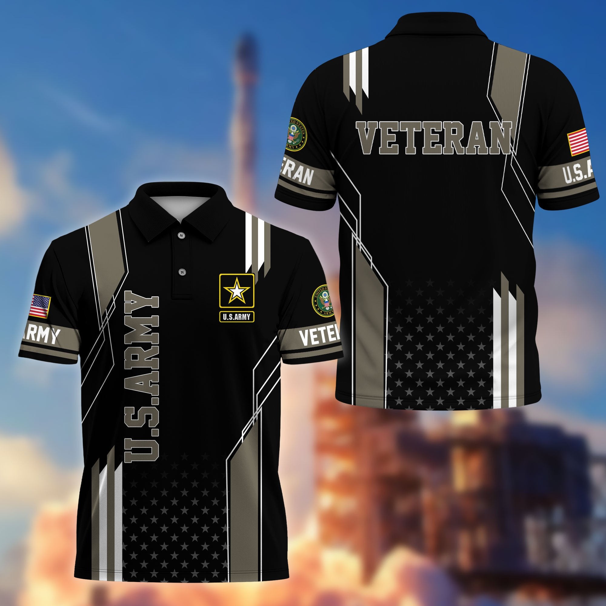 Premium US Veterans Polo Shirt BPHN100311, Gifts For US Veterans, Best Gifts On Father's Day, Armed Forces Day, Independence Day, Veterans Day.