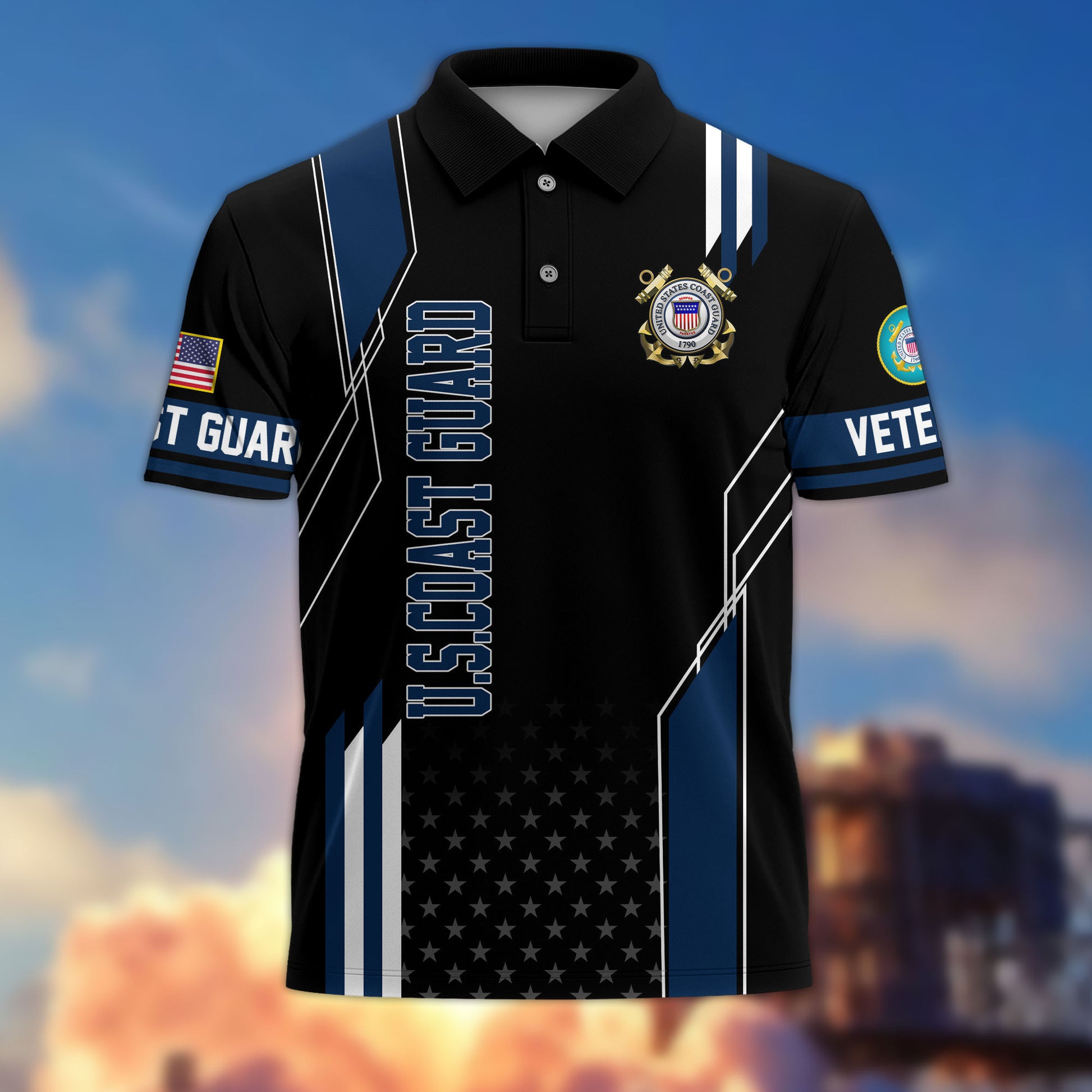 Premium US Veterans Polo Shirt BPHN100311, Gifts For US Veterans, Best Gifts On Father's Day, Armed Forces Day, Independence Day, Veterans Day.