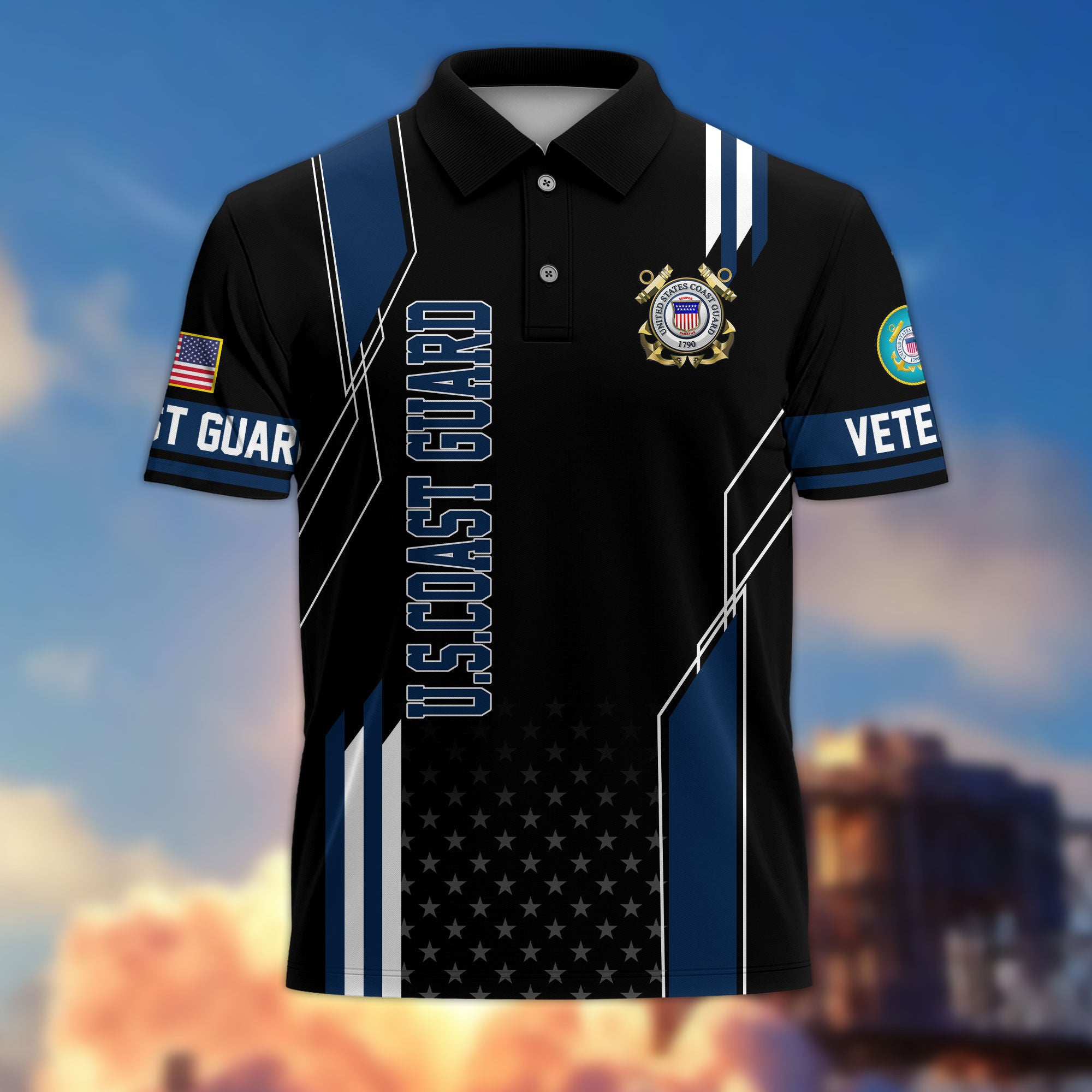 Premium US Veterans Polo Shirt BPHN100311, Gifts For US Veterans, Best Gifts On Father's Day, Armed Forces Day, Independence Day, Veterans Day.