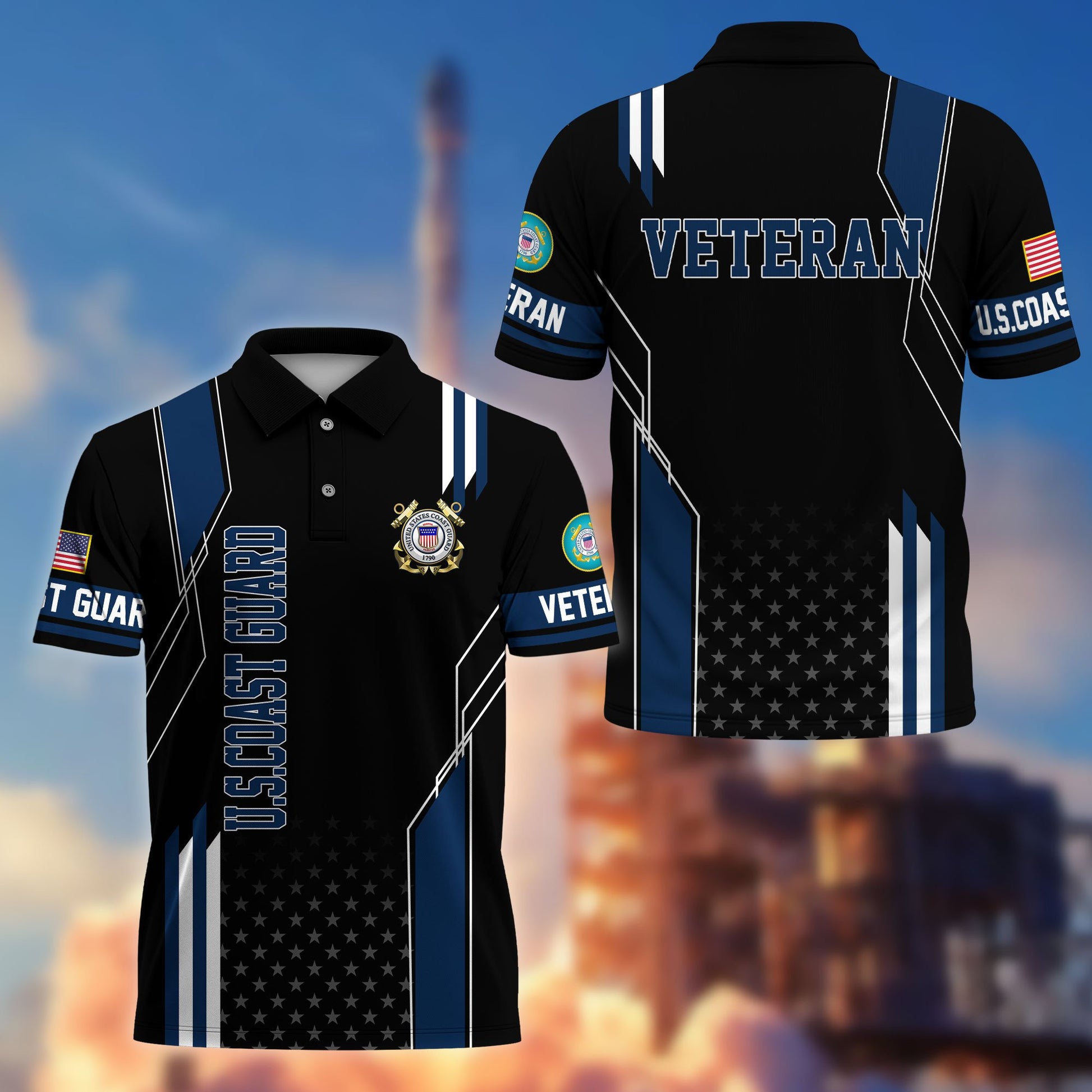 Premium US Veterans Polo Shirt BPHN100311, Gifts For US Veterans, Best Gifts On Father's Day, Armed Forces Day, Independence Day, Veterans Day.